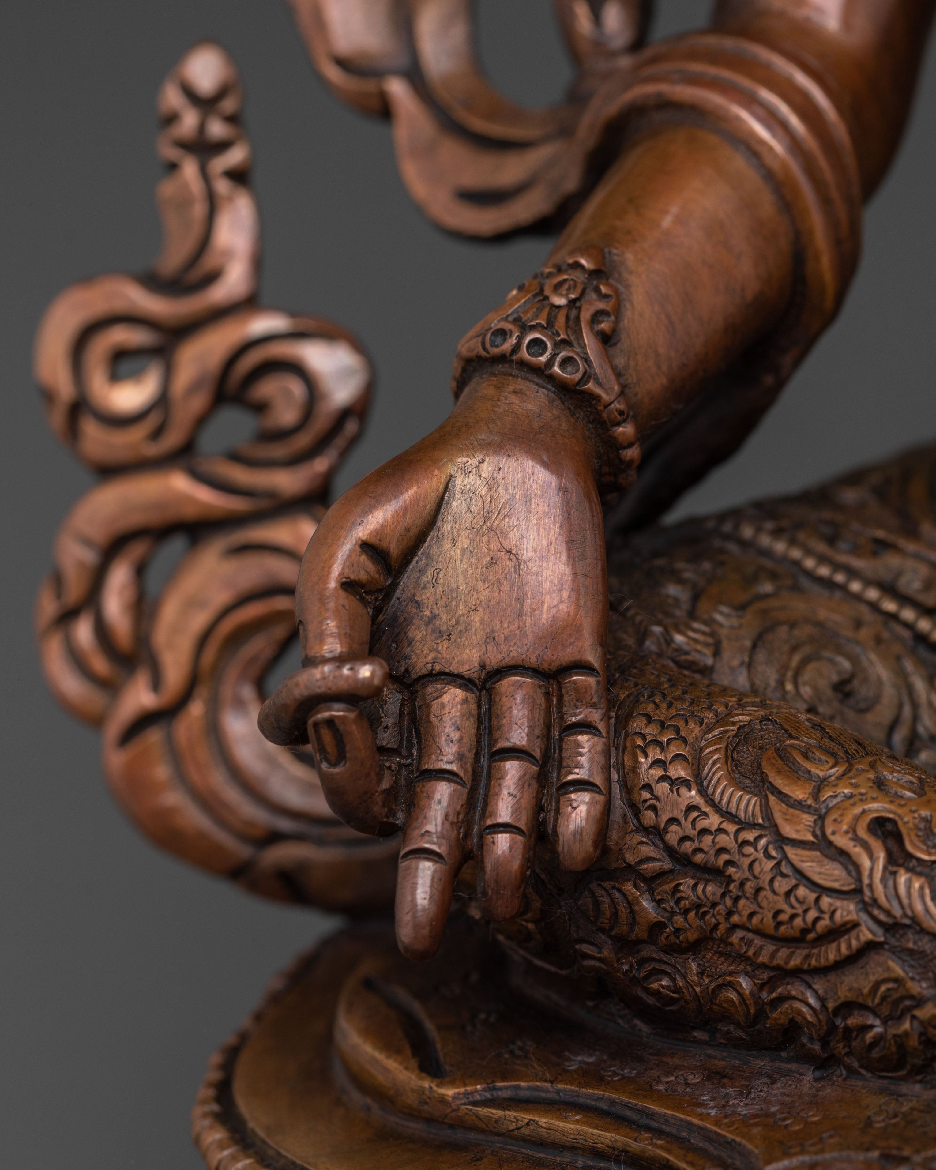 Amitayus  Statue in Oxidized Copper | Pure Longevity