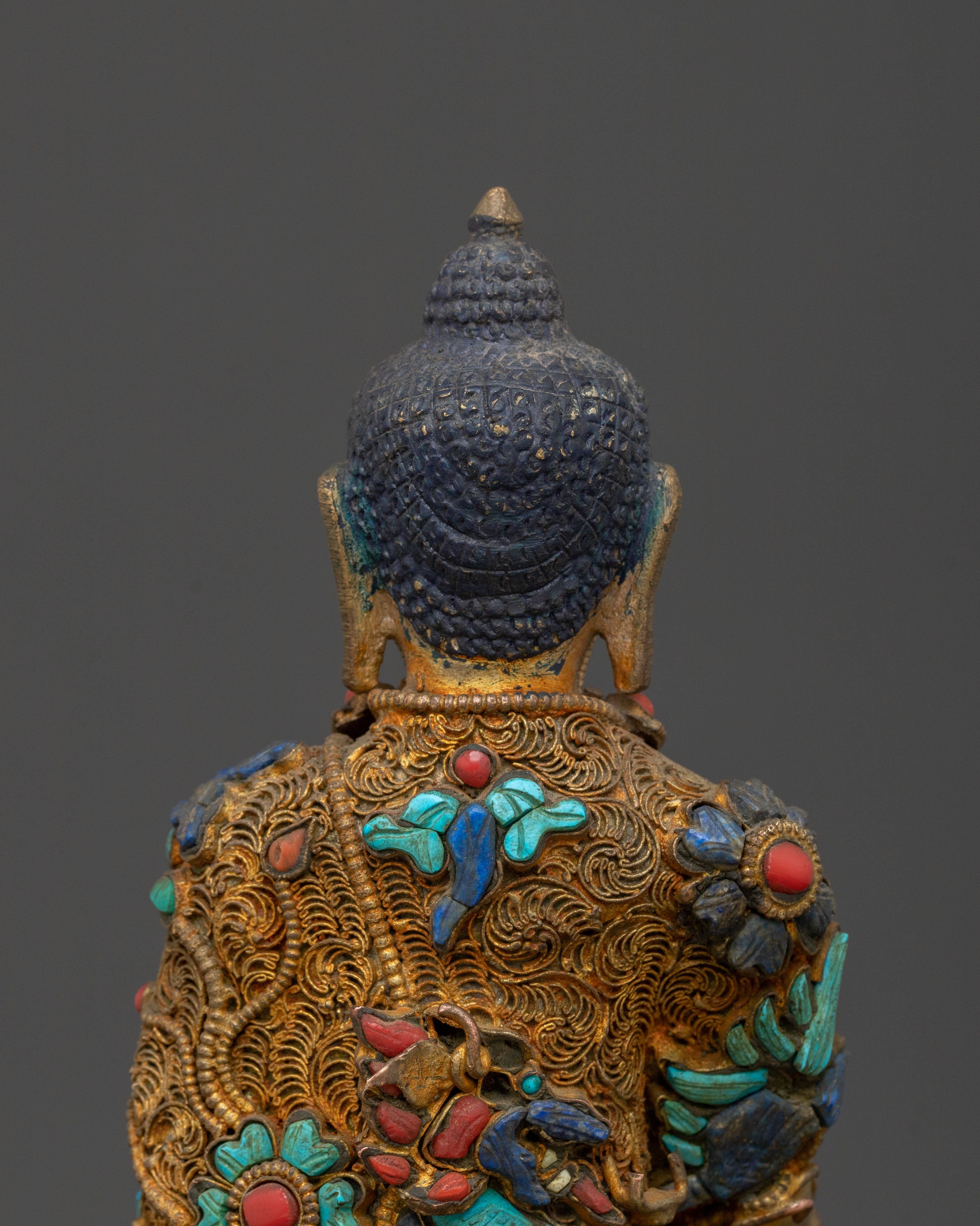 Shakyamuni Buddha Serene Statue on Throne