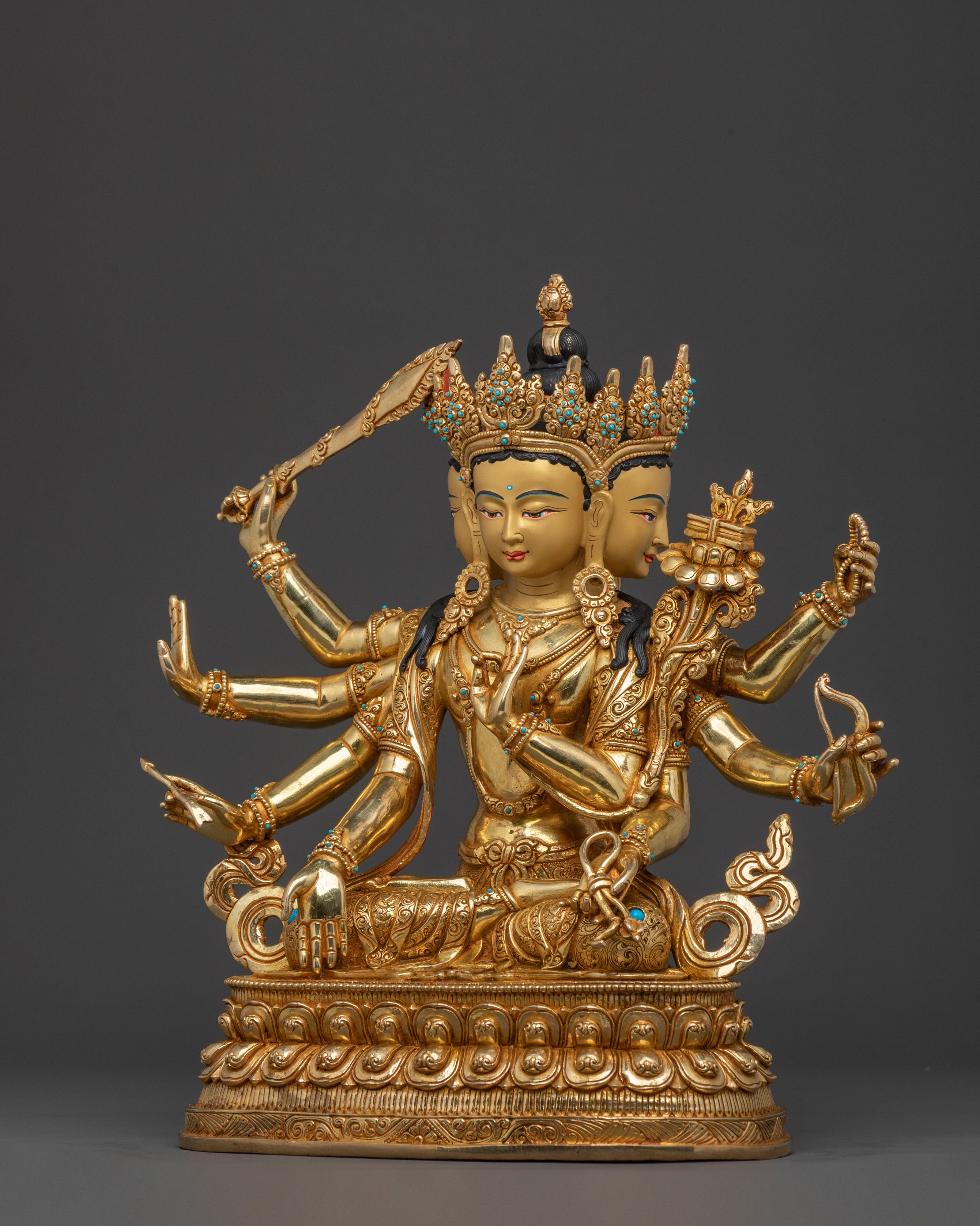 Maha Manjushri Sacred Sculpture | Bodhisattva of Supreme Wisdom