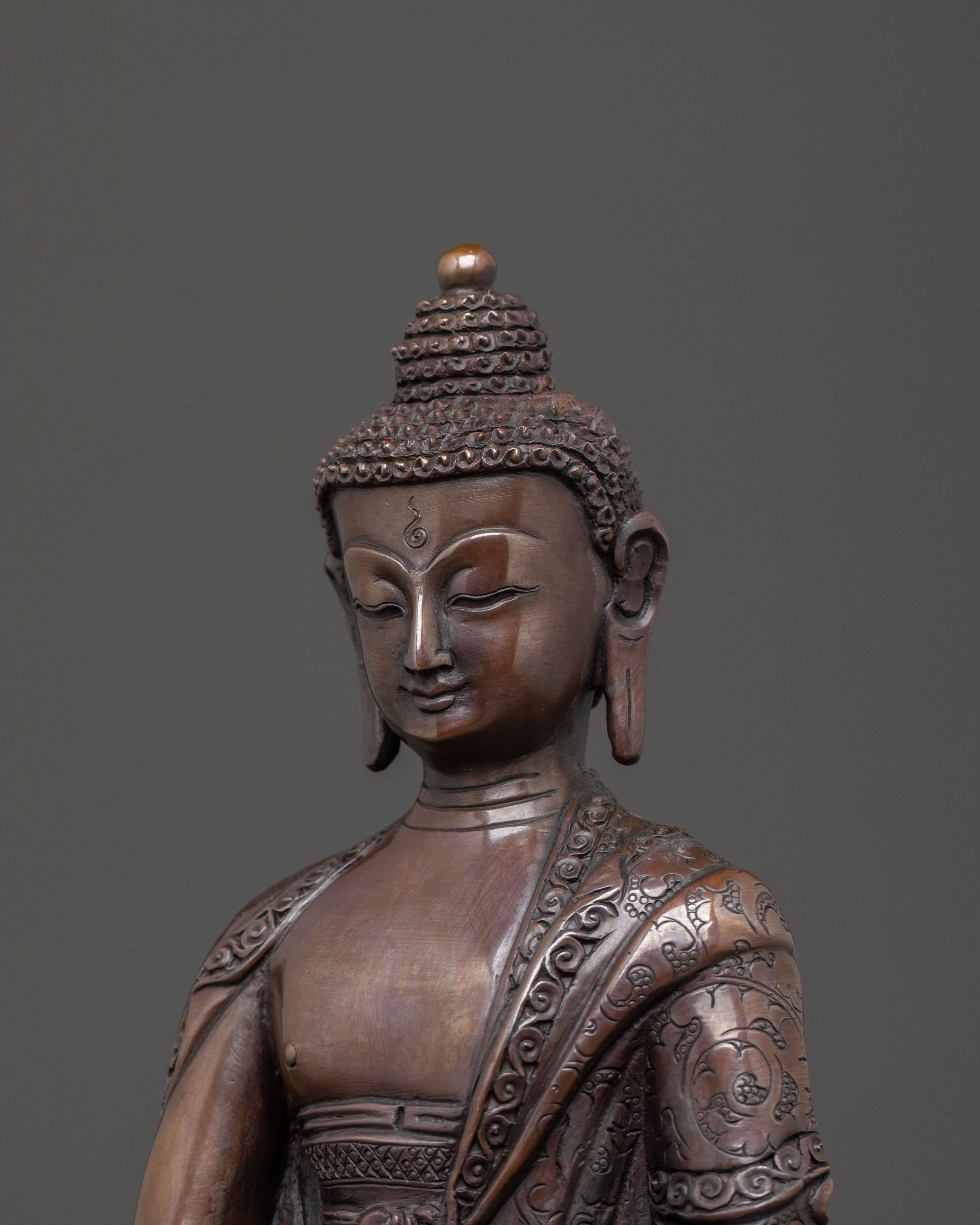 Amitabha Buddha Statue | Oxidized Copper Serenity