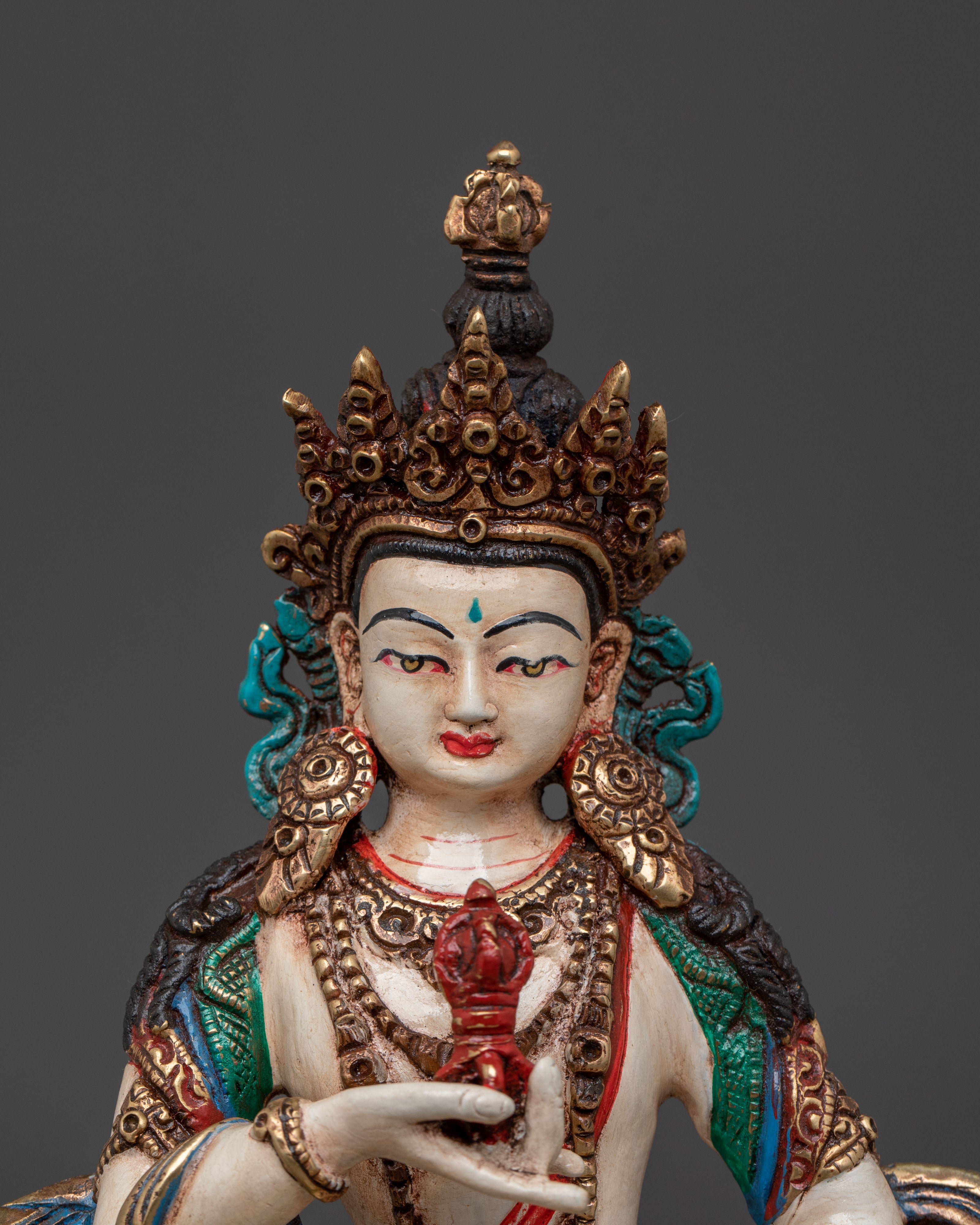 Handcrafted Sacred Vajrasattva Statue | Handmade Nepal Altar Decor