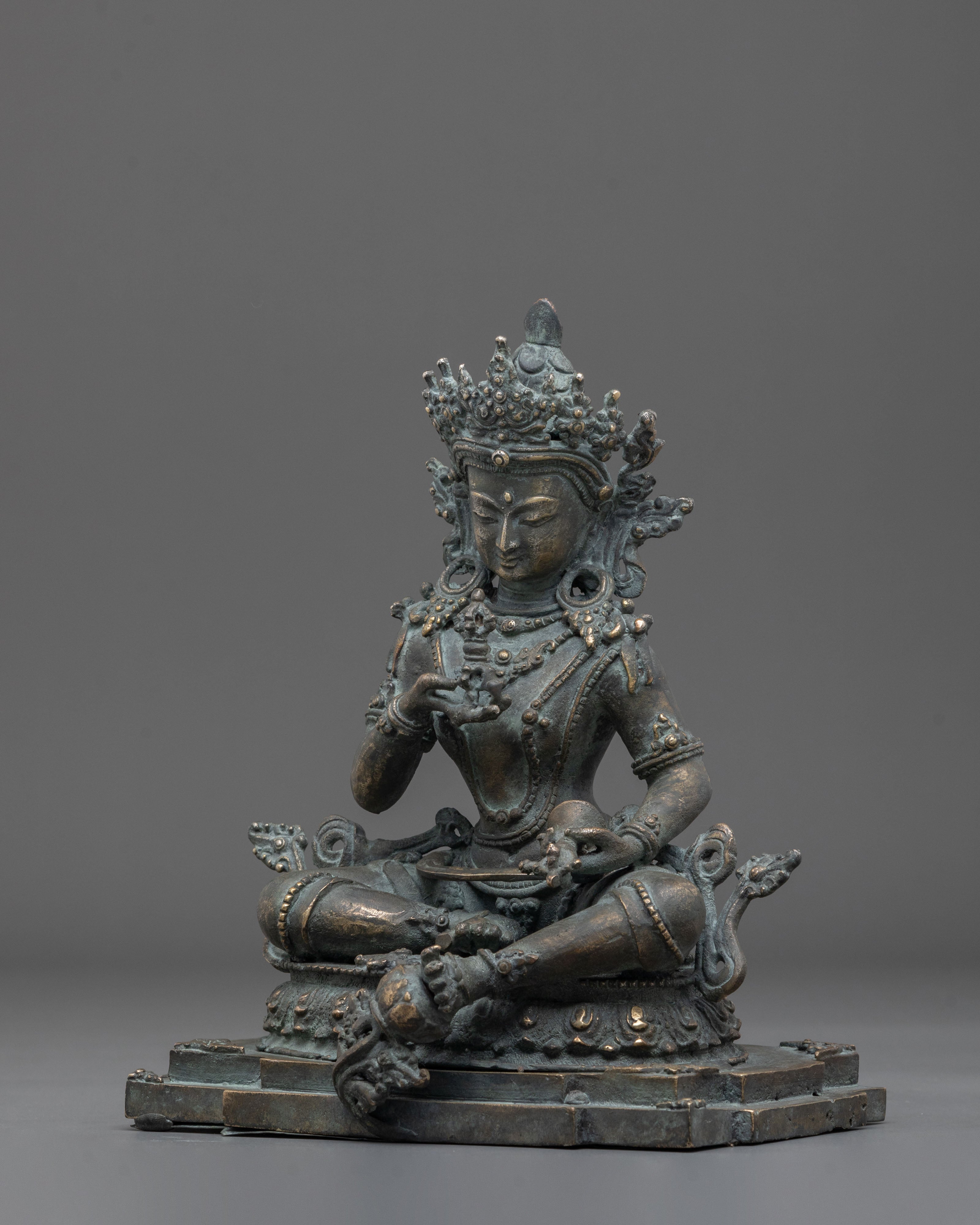 Vajrasattva Statue | Sacred Figurine with Antique Finish