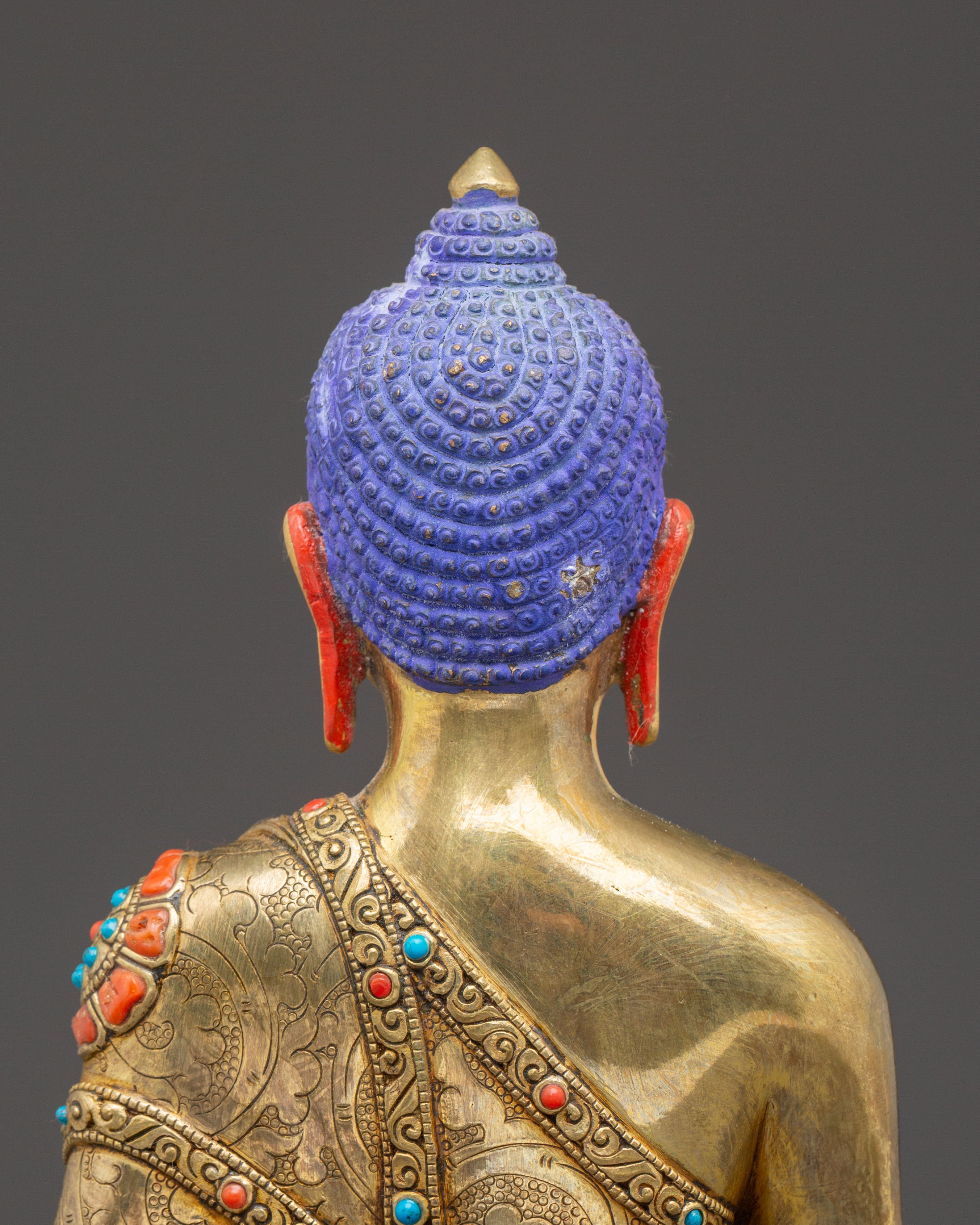 Handmade Golden Historical Shakyamuni Buddha Statue