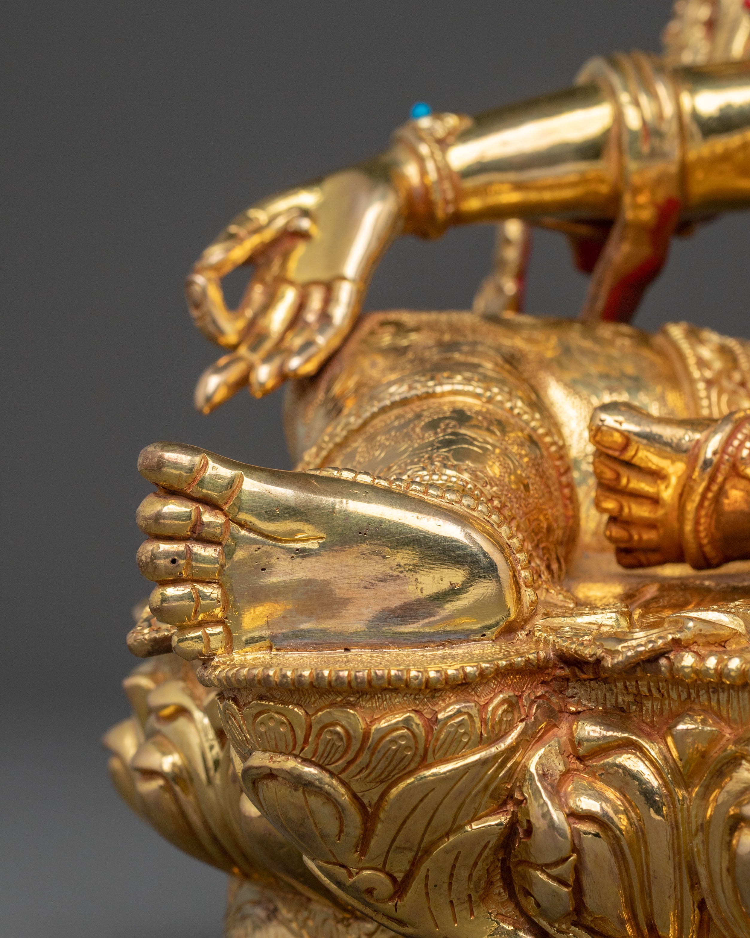 Green Tara Handcrafted Traditional Statue | Buddhist Decor