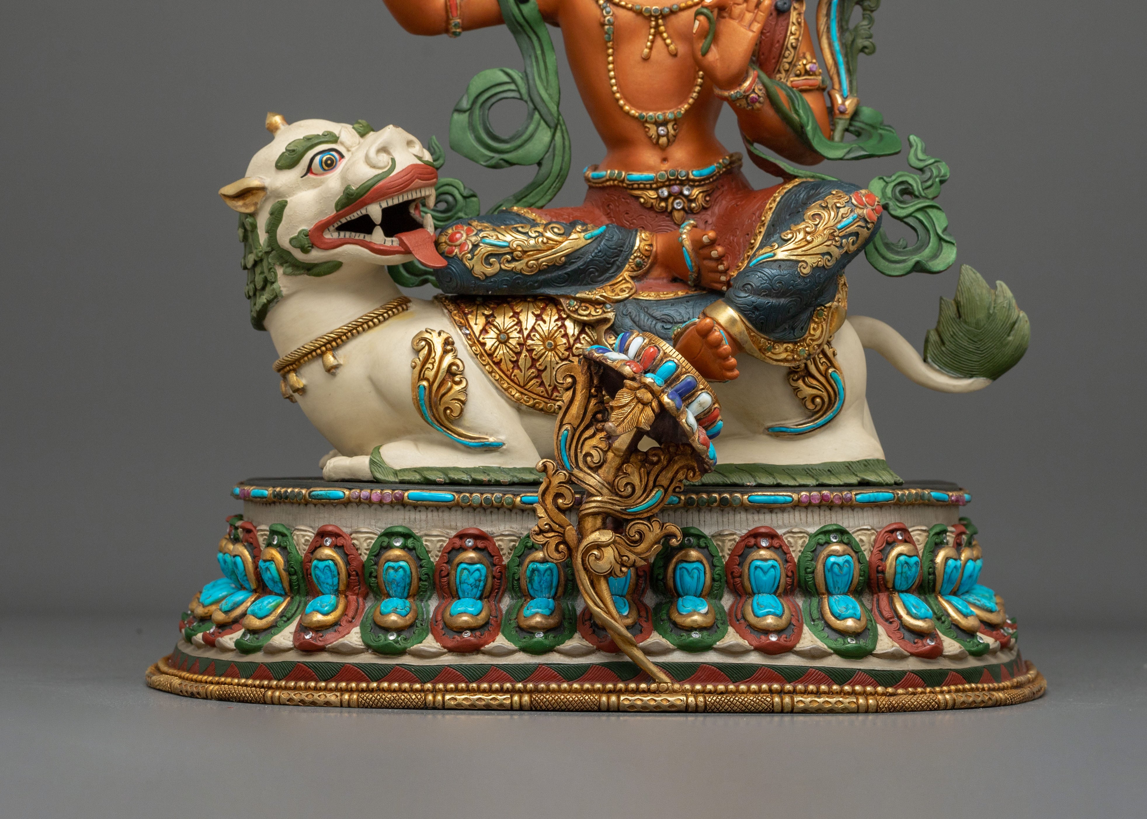 Simhanada Manjushri Bodhisattva of Wisdom Statue