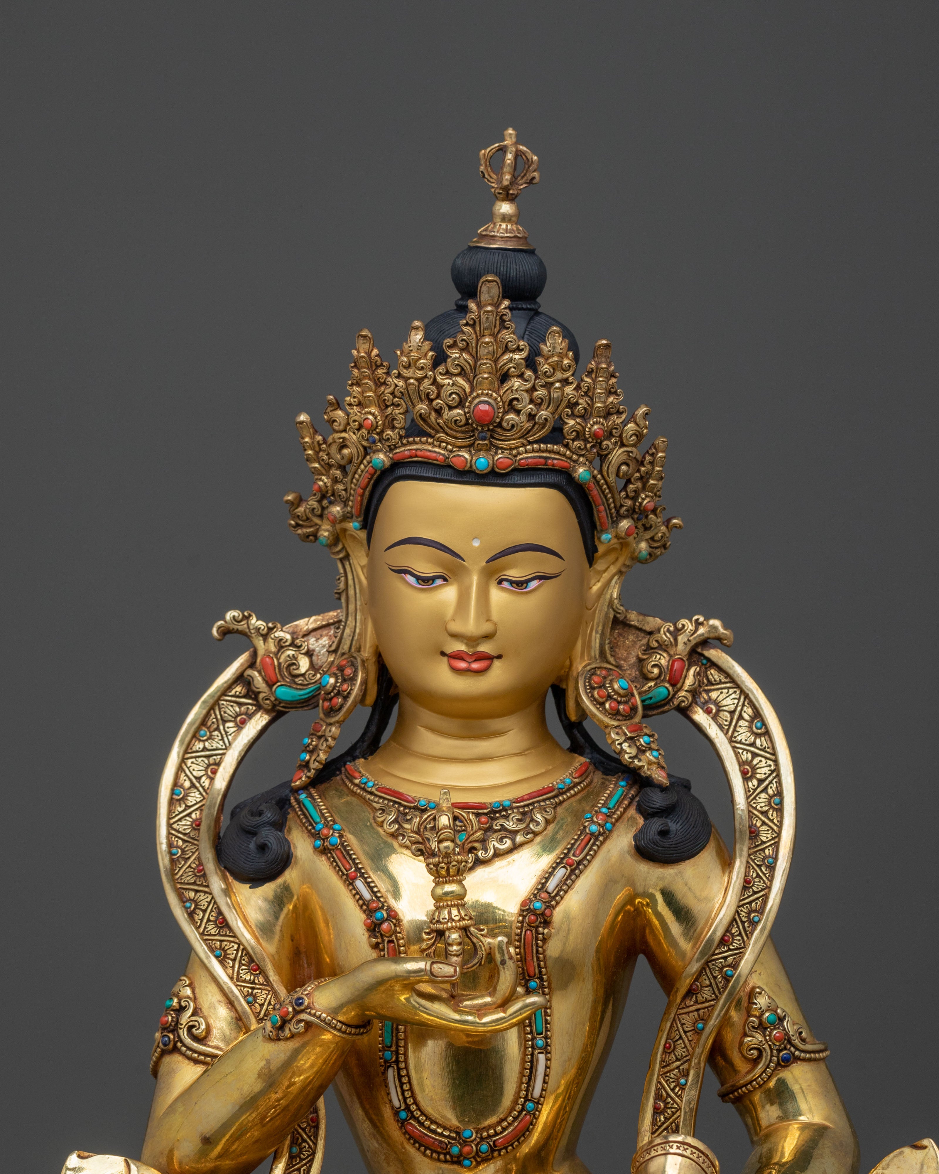 Sacred Vajrasattva Purification Deity Sculpture | Sacred Buddhist Statue of Healing