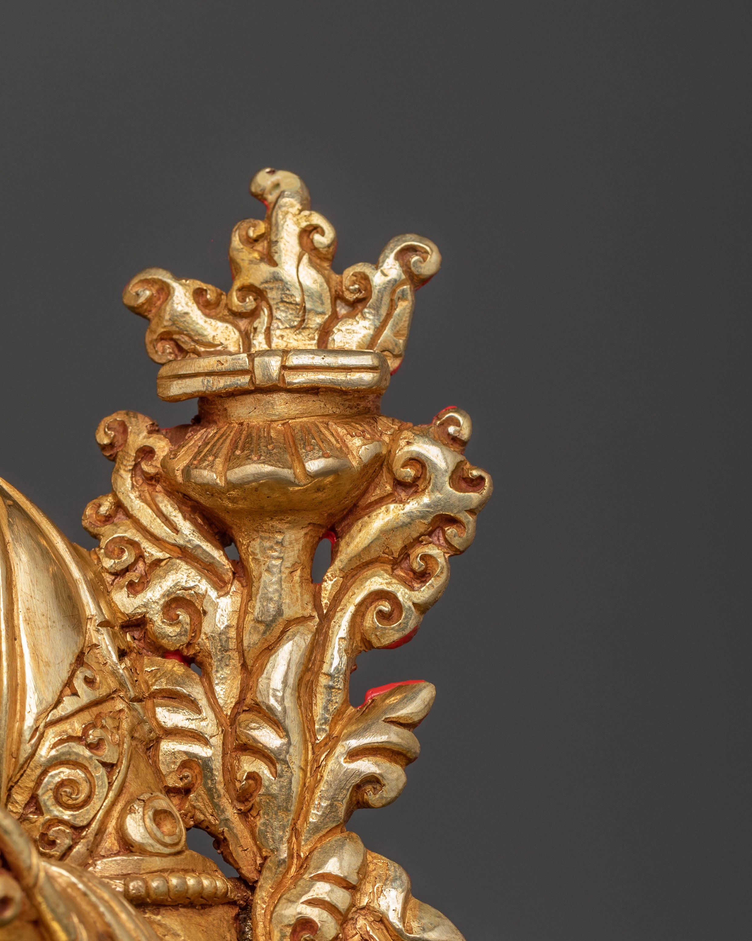 Avalokiteshvara Peaceful Deity Statue – 24K Gilded Copper Statue