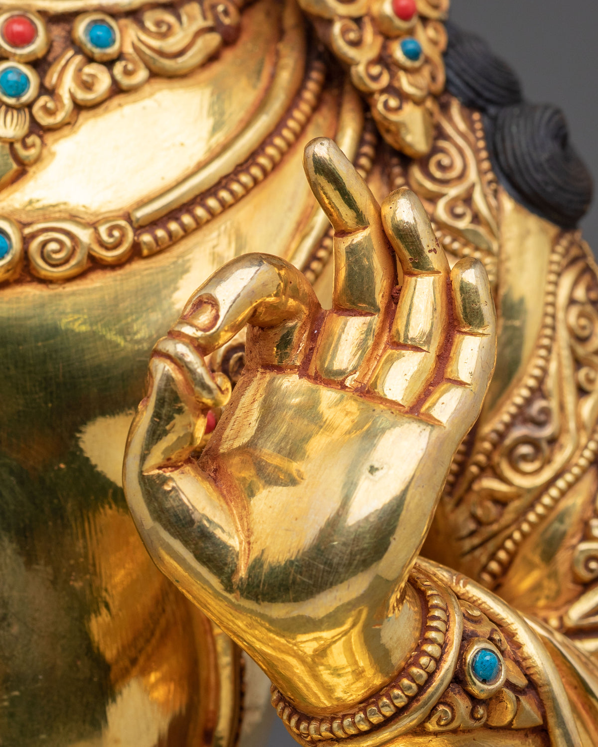 Manjushri Statue | Tibetan Bodhisattva Sacred Figurine