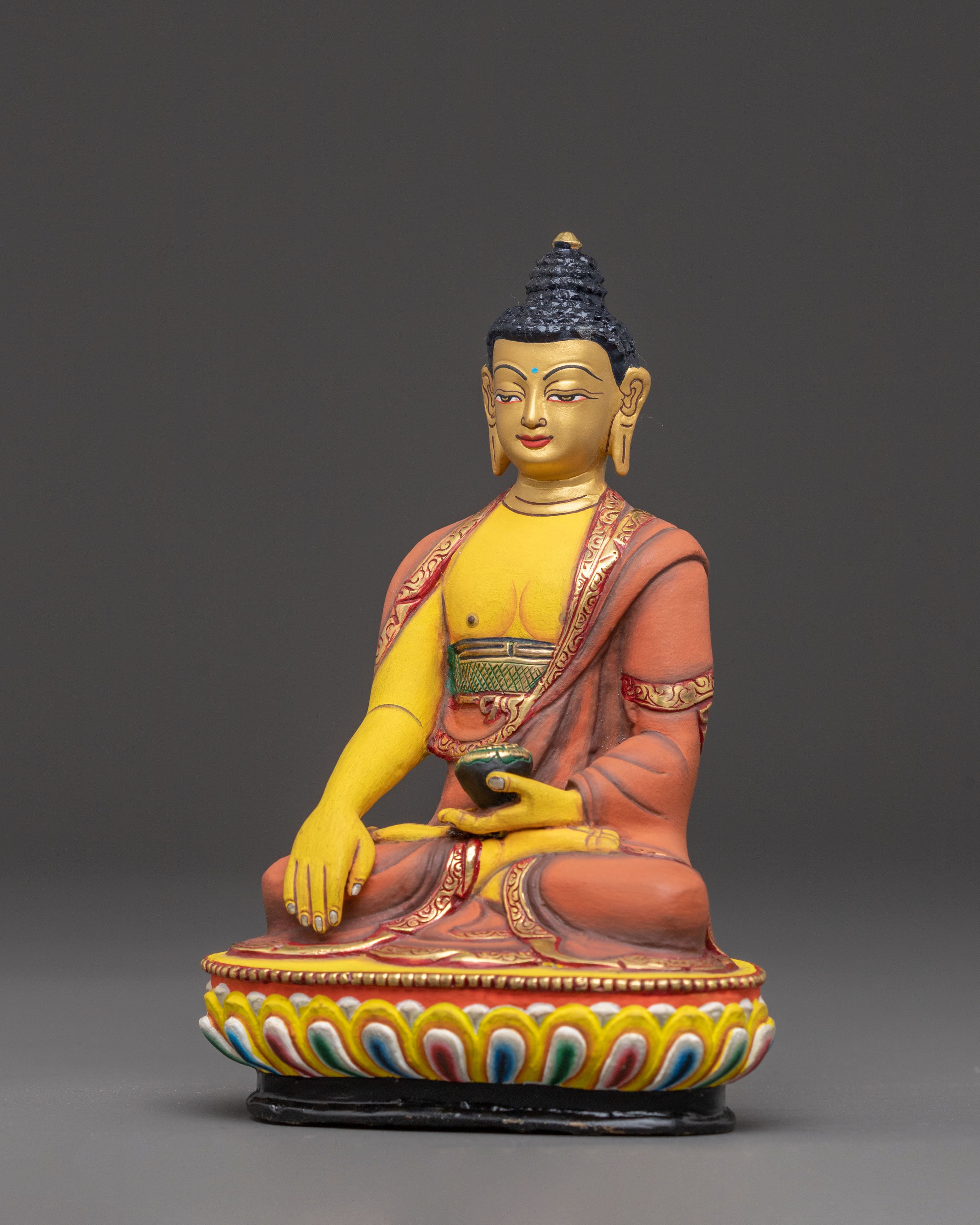 Shakyamuni Buddha Gold Glided Copper Statue | Buddhist Sculpture