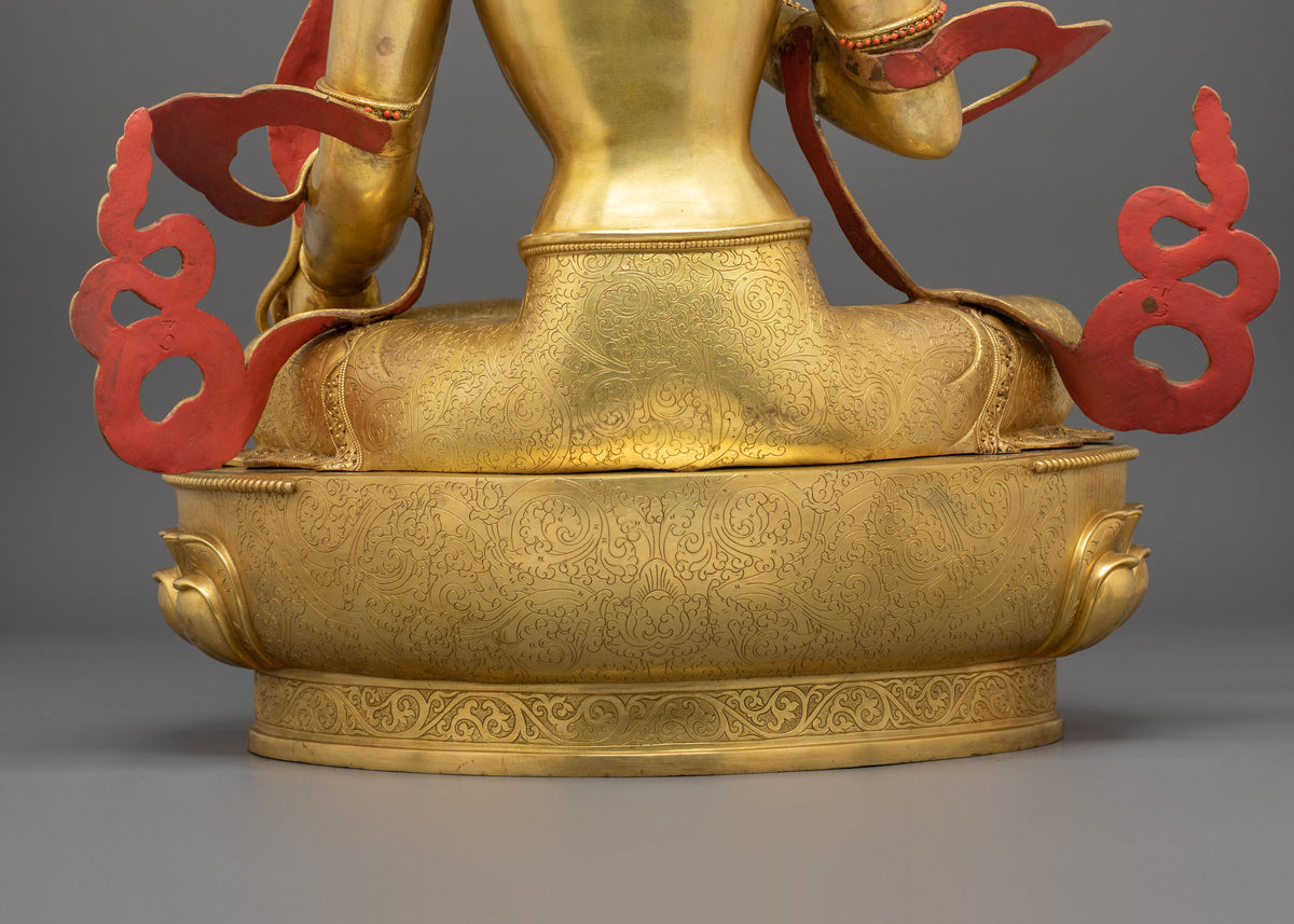 Kshitigarbha Sculpture | Exquisite 24K Gilded Craftsmanship
