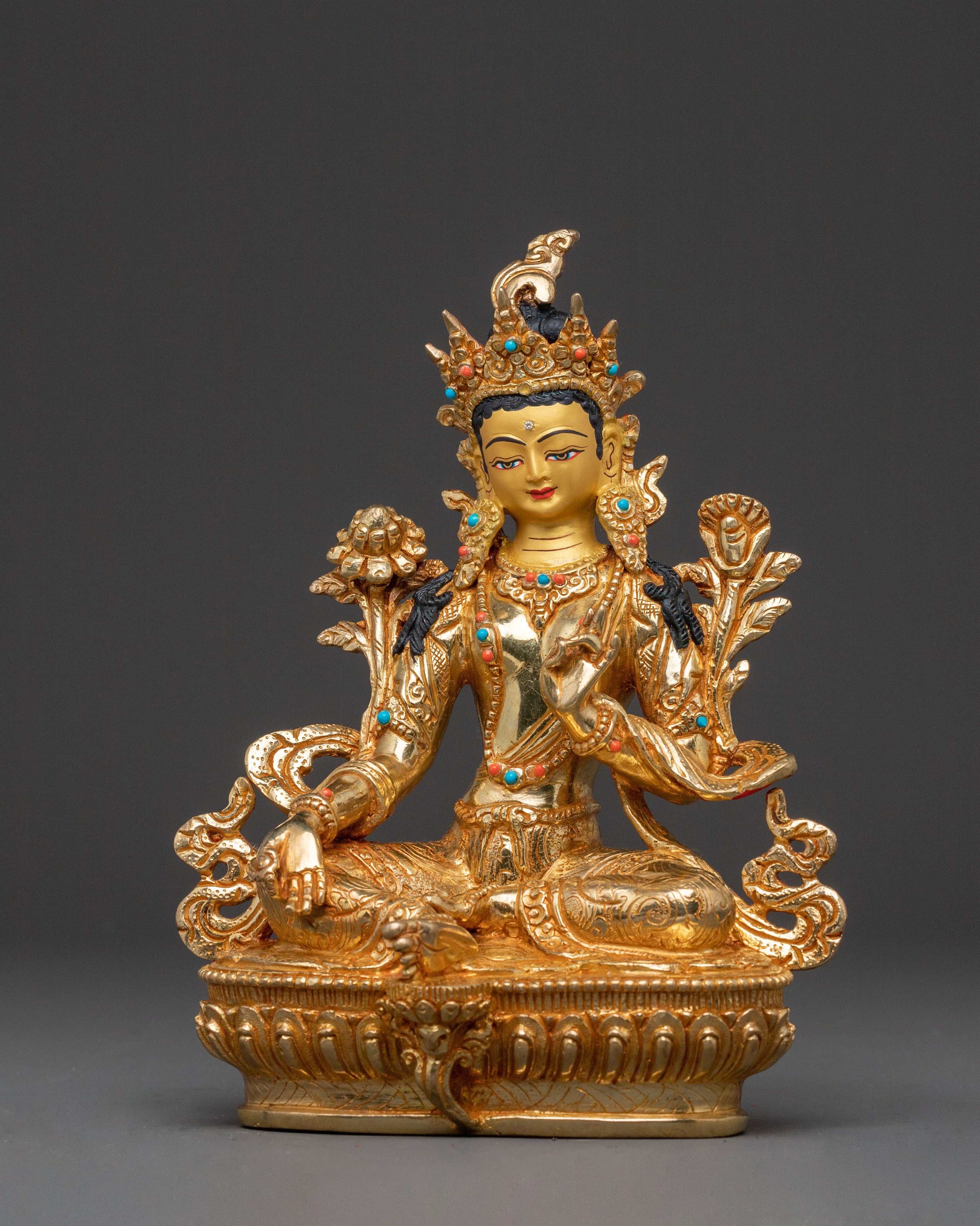Swift Savior Green Tara Statue | Sacred Altar Decor