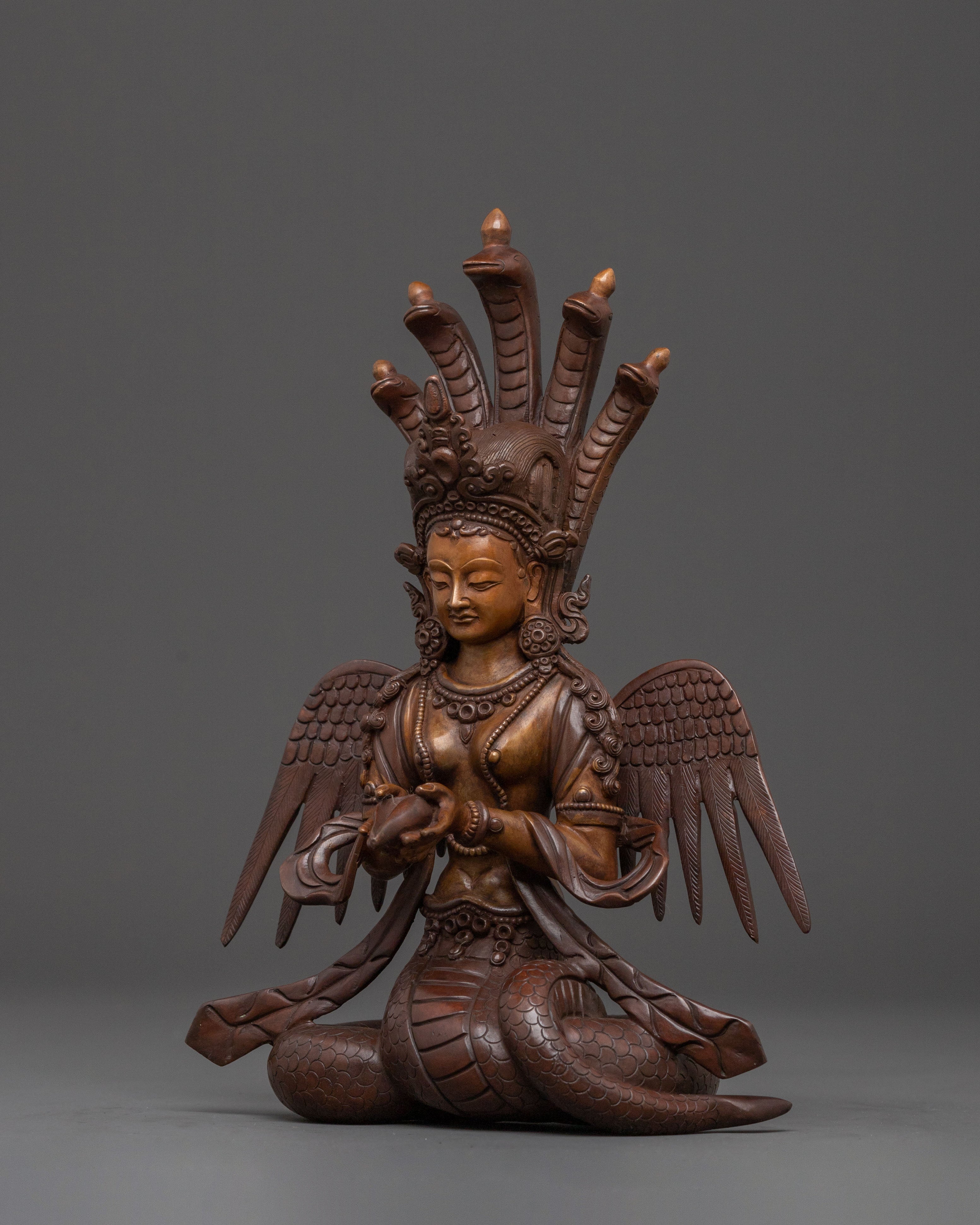 Nagkanya Statue Sacred Serpent Deity for Rituals