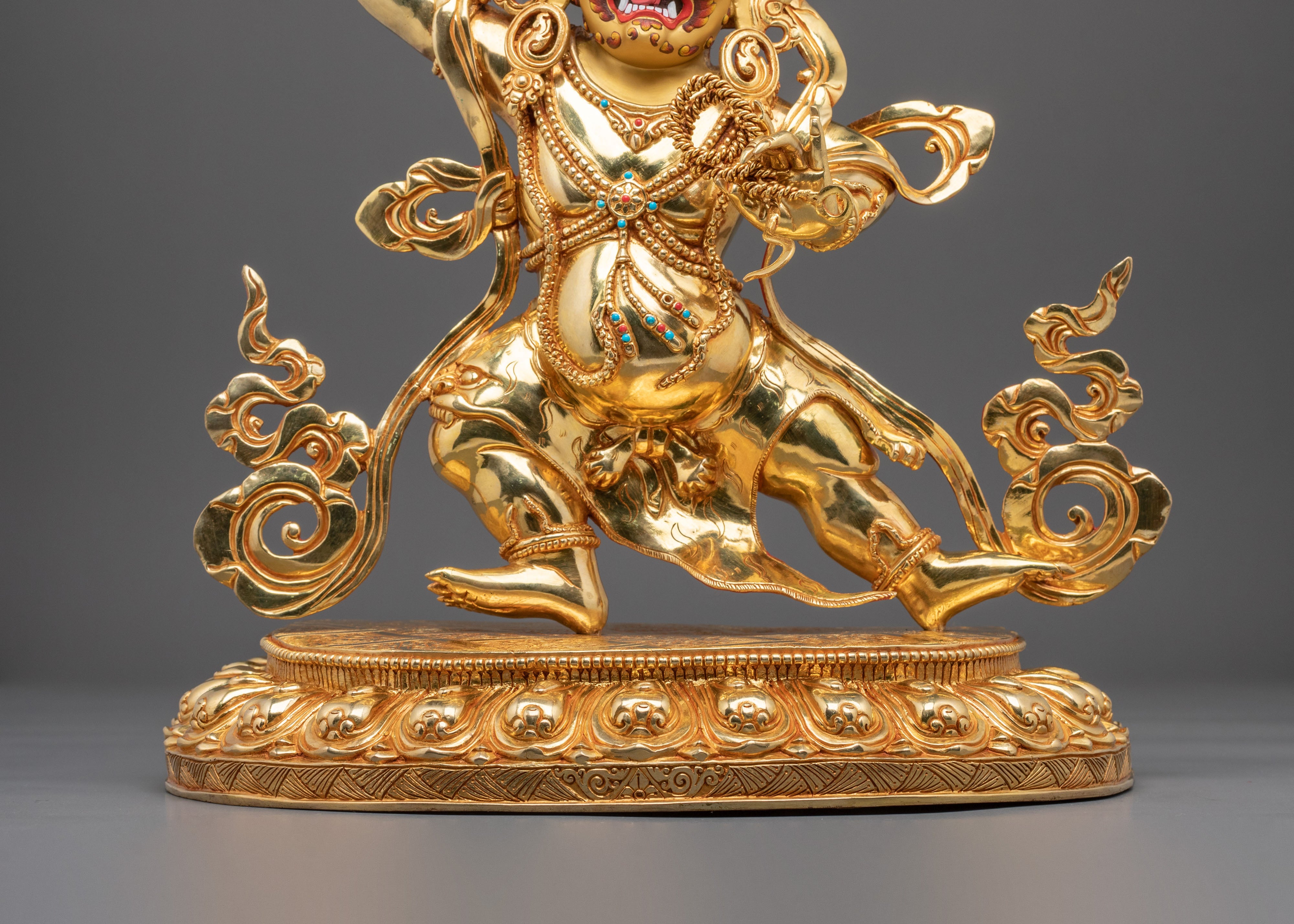 Vajrapani Vajra Holder Bodhisattva Statue | 24K Gold Glided