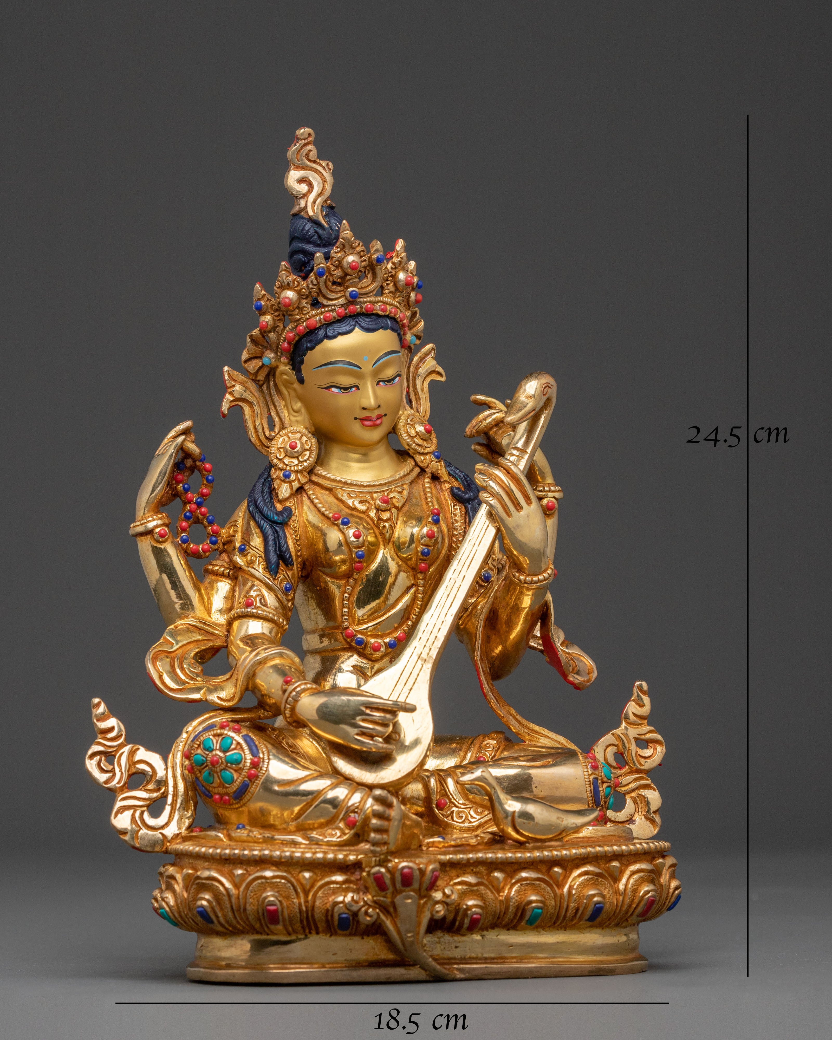 Devi Saraswati Statue | Spiritual Figurine