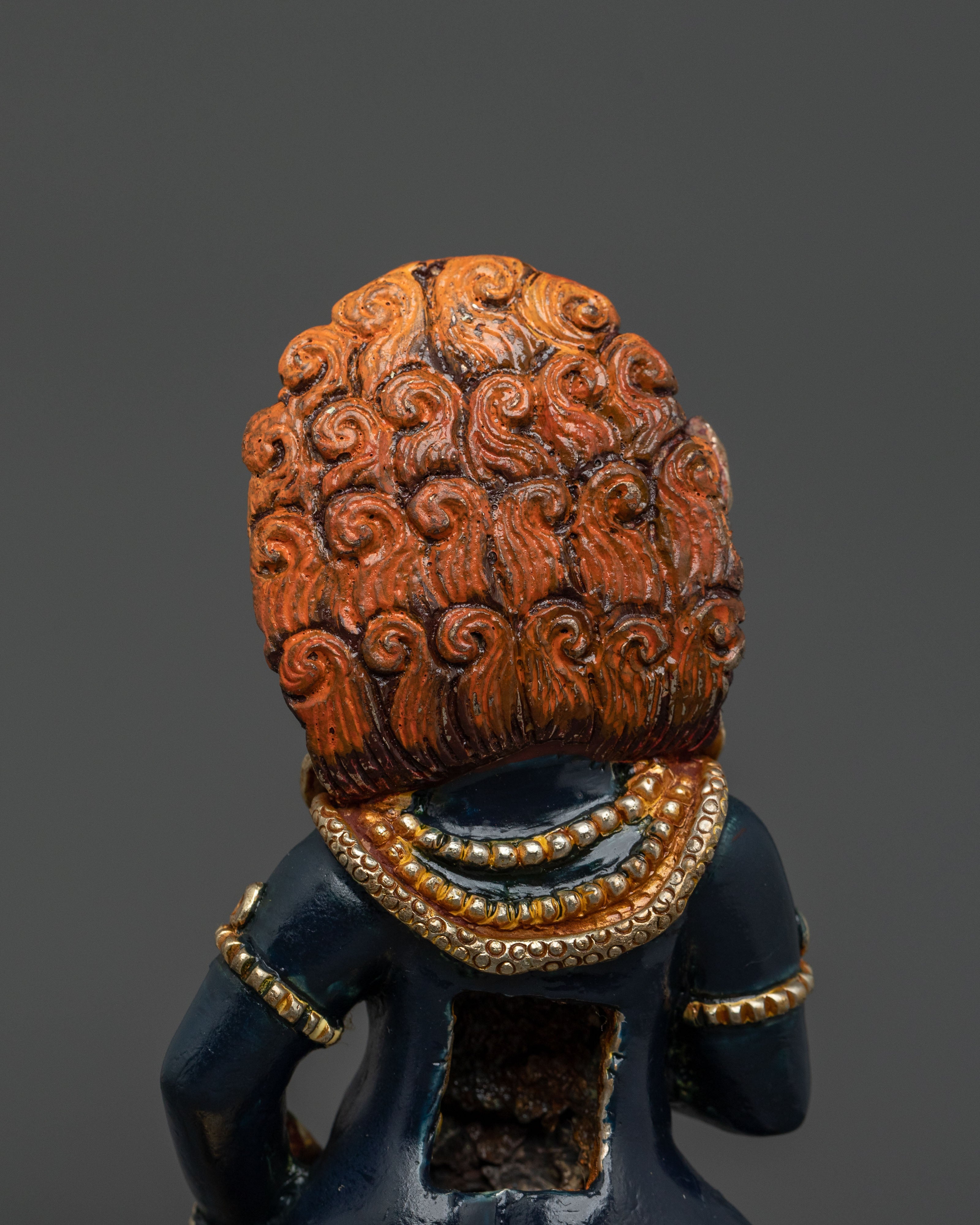Black Dzambhala Protector Statue | Traditional Buddhist Deity Figure