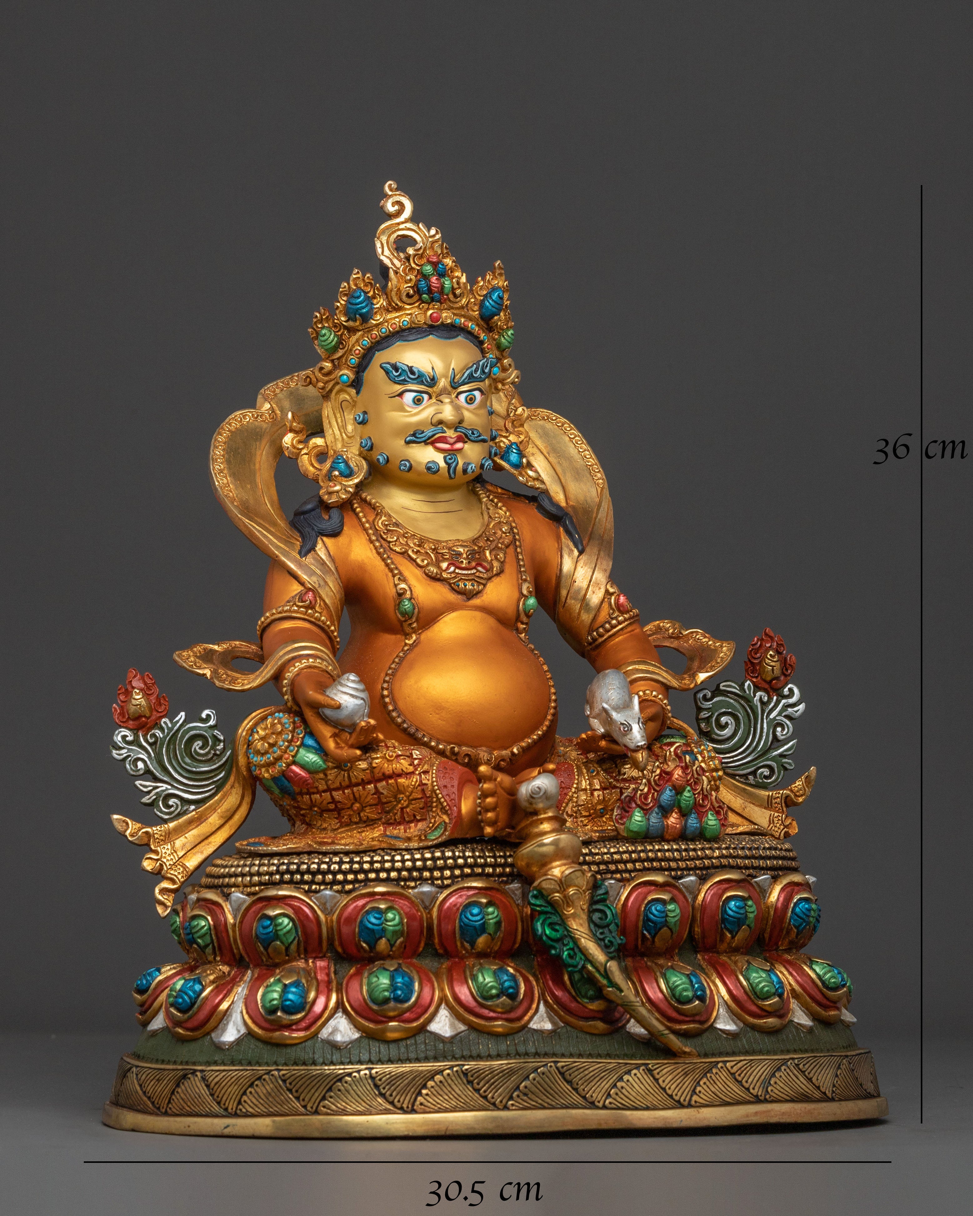 Yellow Dzambhala Sacred Statue | Himalayan Prosperity Art