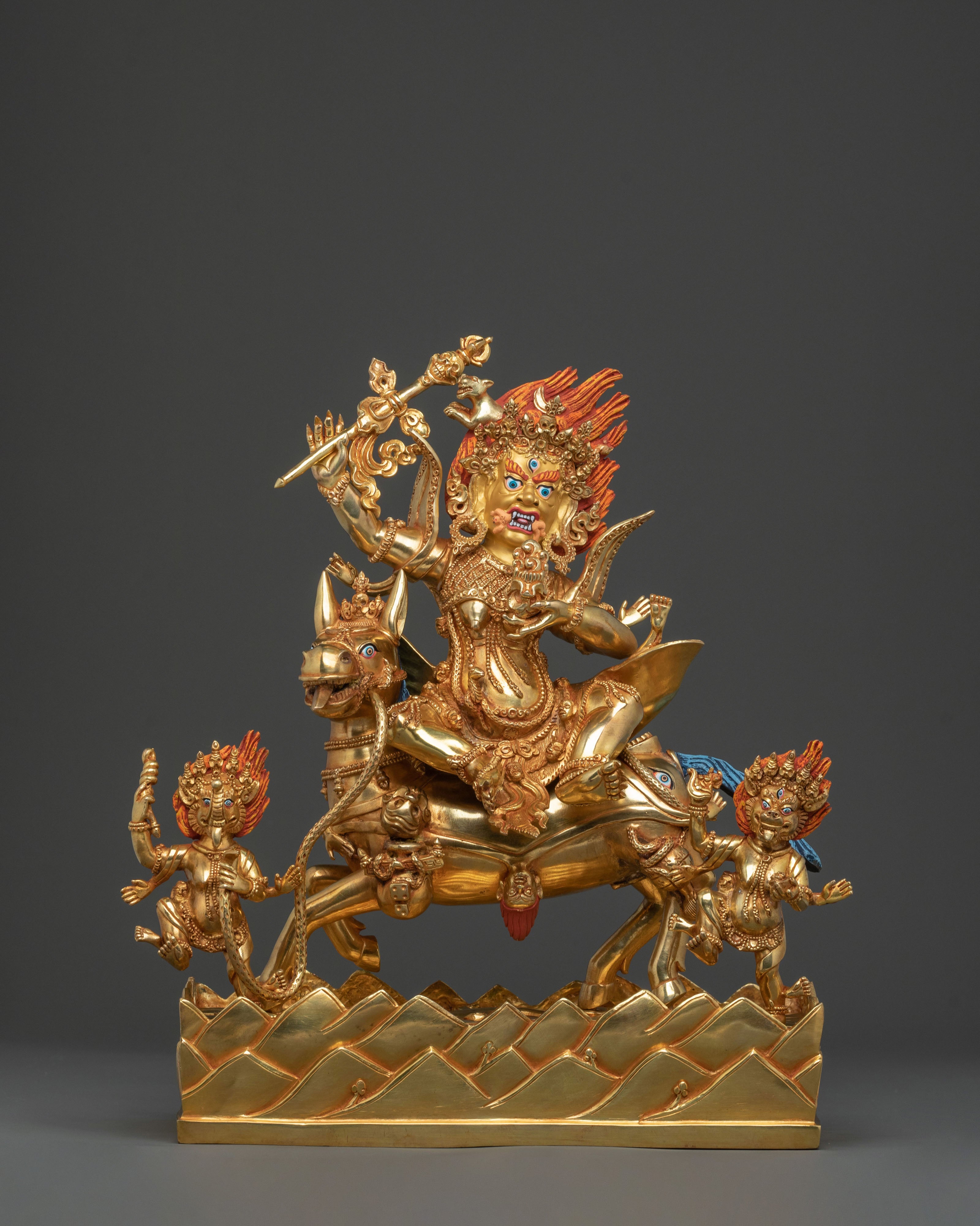 Palden Lhamo Buddhist Figurine | Wrathful Deity of Protection