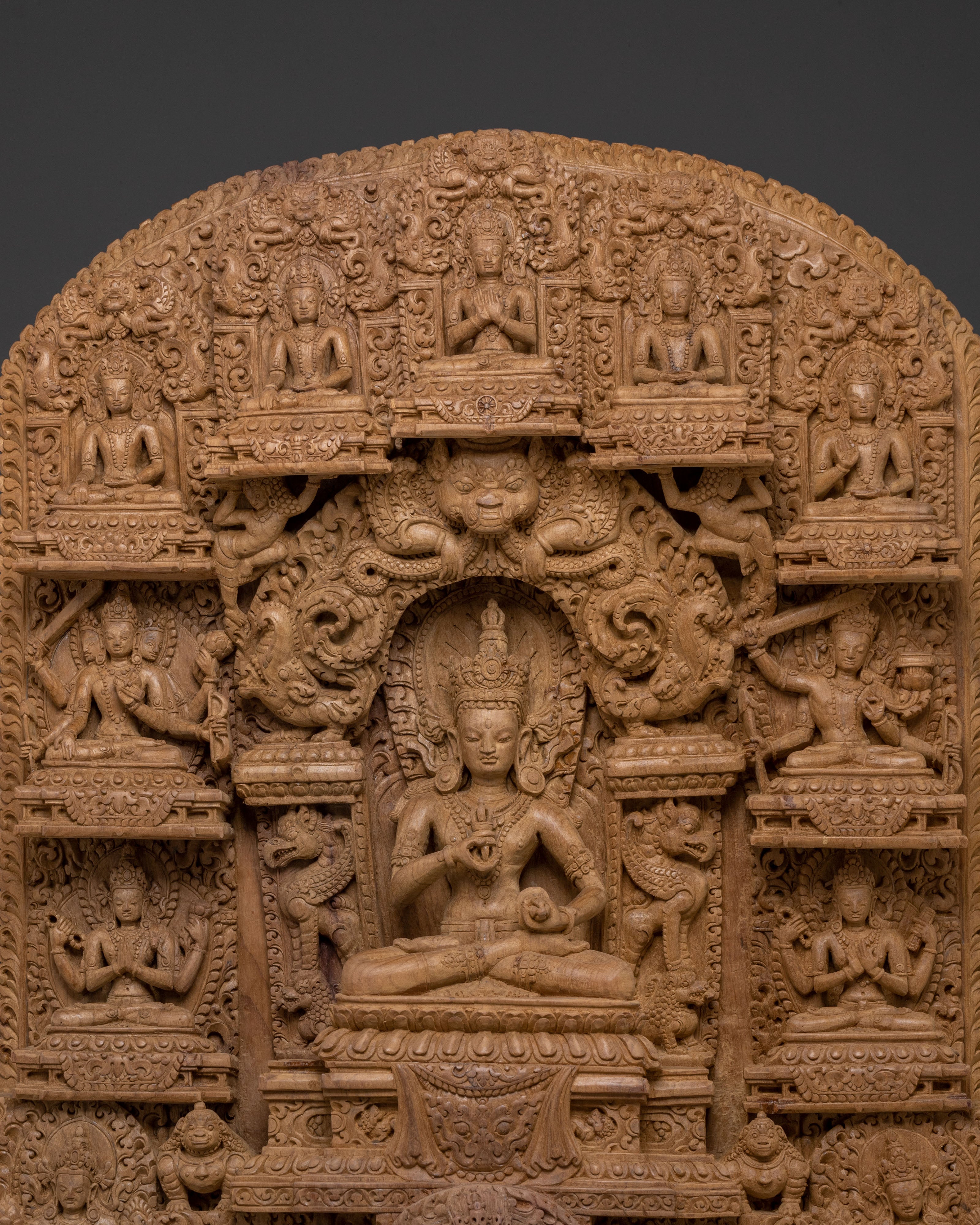 Vajrasattva Purification Wooden Sculpture | Home Decor