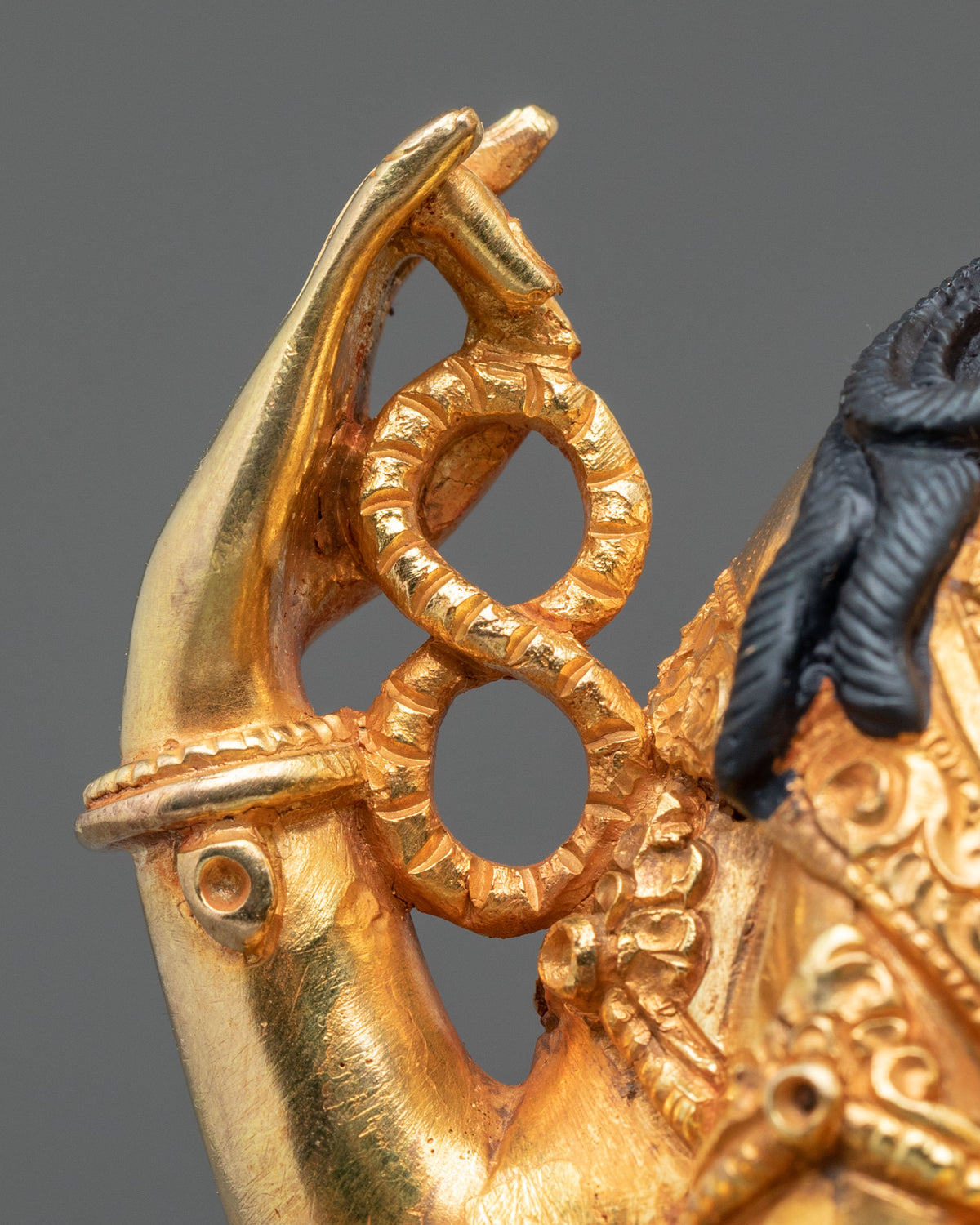 Chenrezig Tibetan Deity Statue | 24K Gold Gilded Sculpture