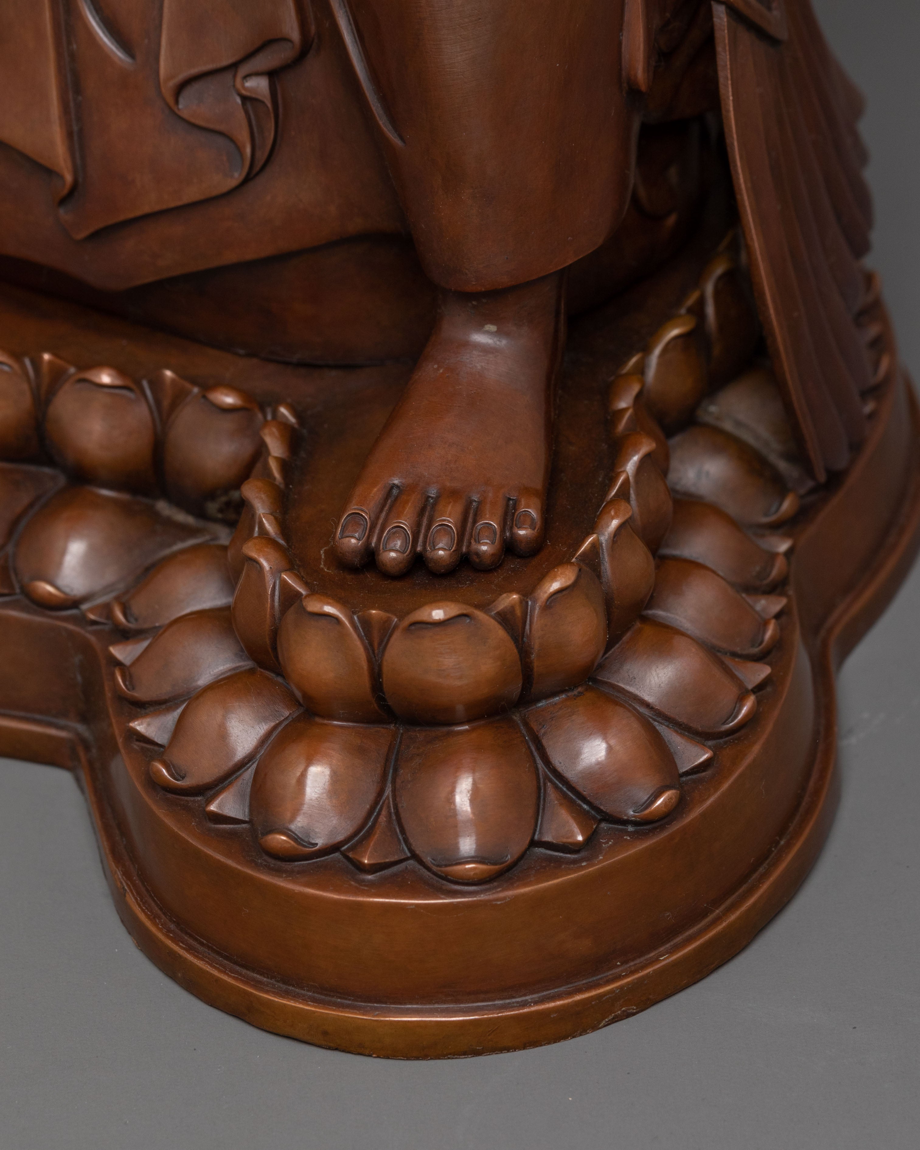 Oxidized Copper Guanyin Statue: Home Altar