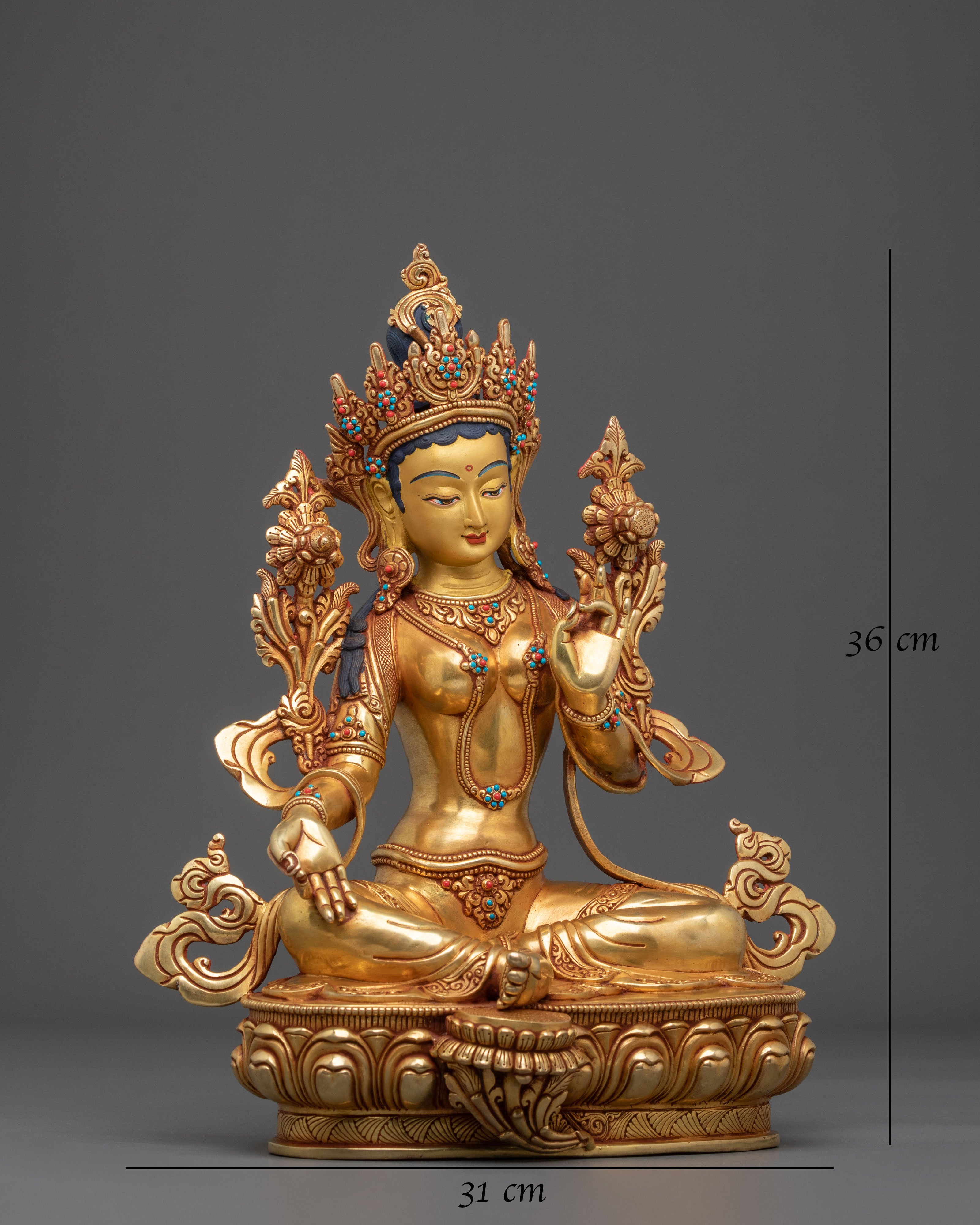 Green Tara Statue: Embodiment of Compassionate Action
