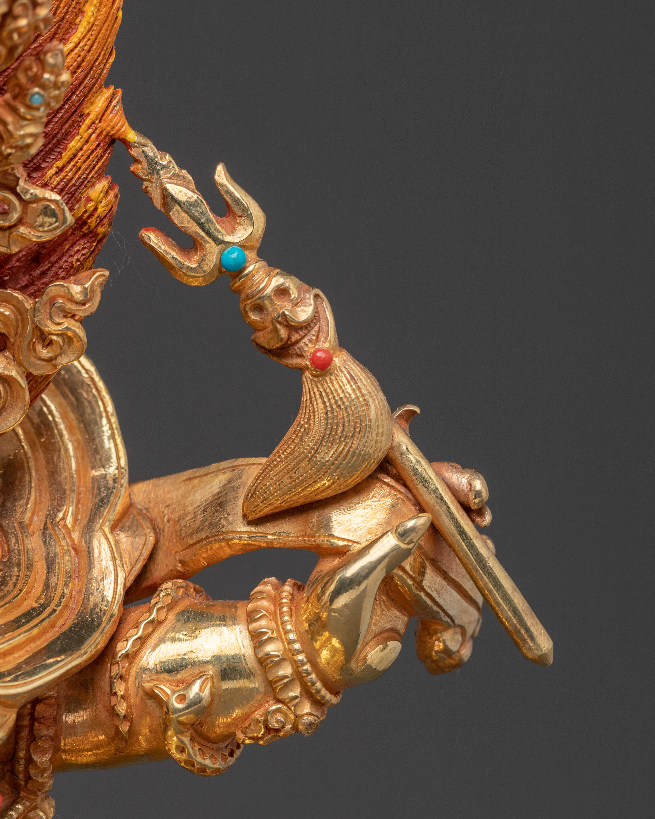 Six Armed Mahakala Guardian Statue |  Protector Deity of Fearlessness