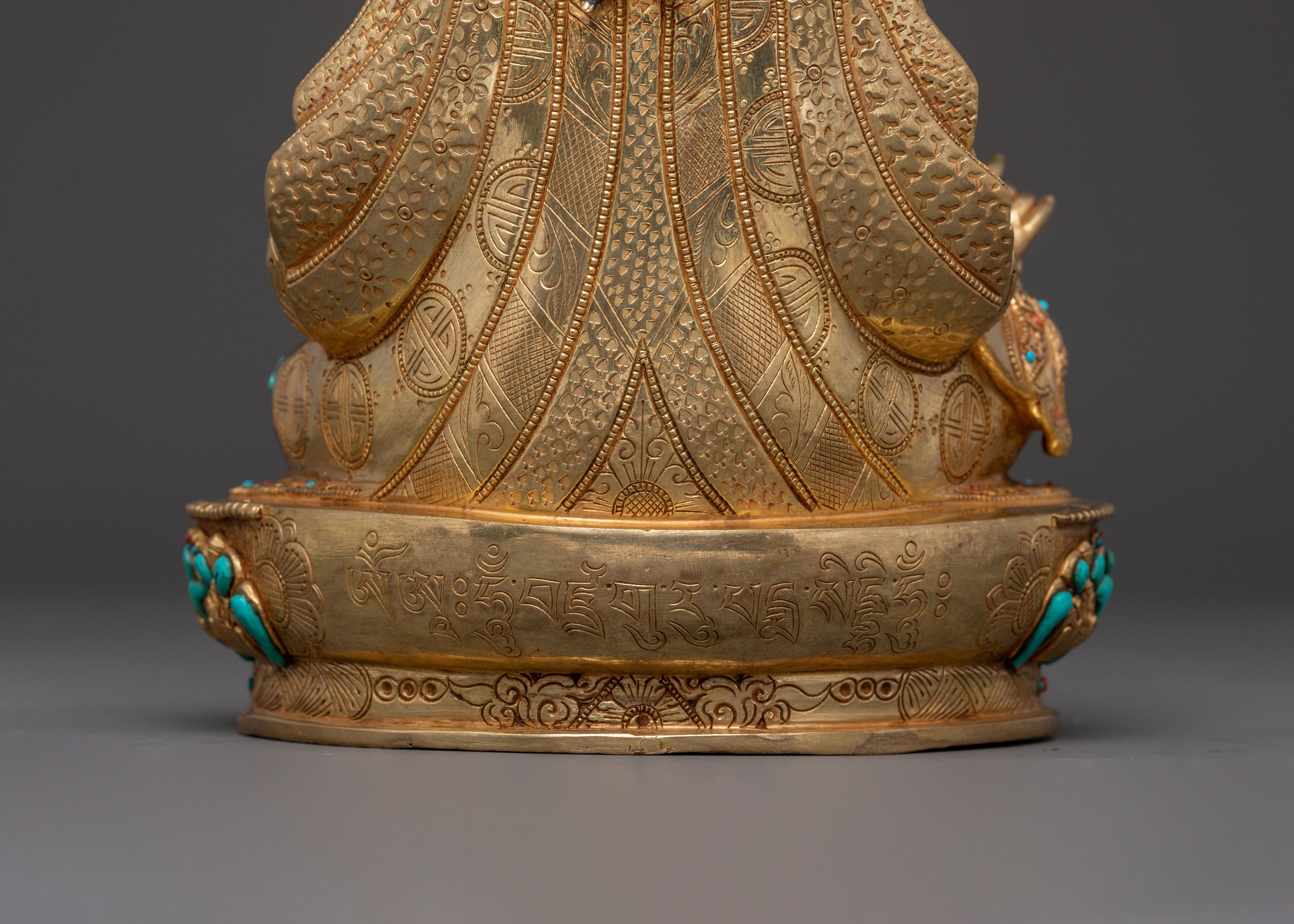 Guru Rinpoche Blessing Statue | Handcrafted 24K Gold Gilded