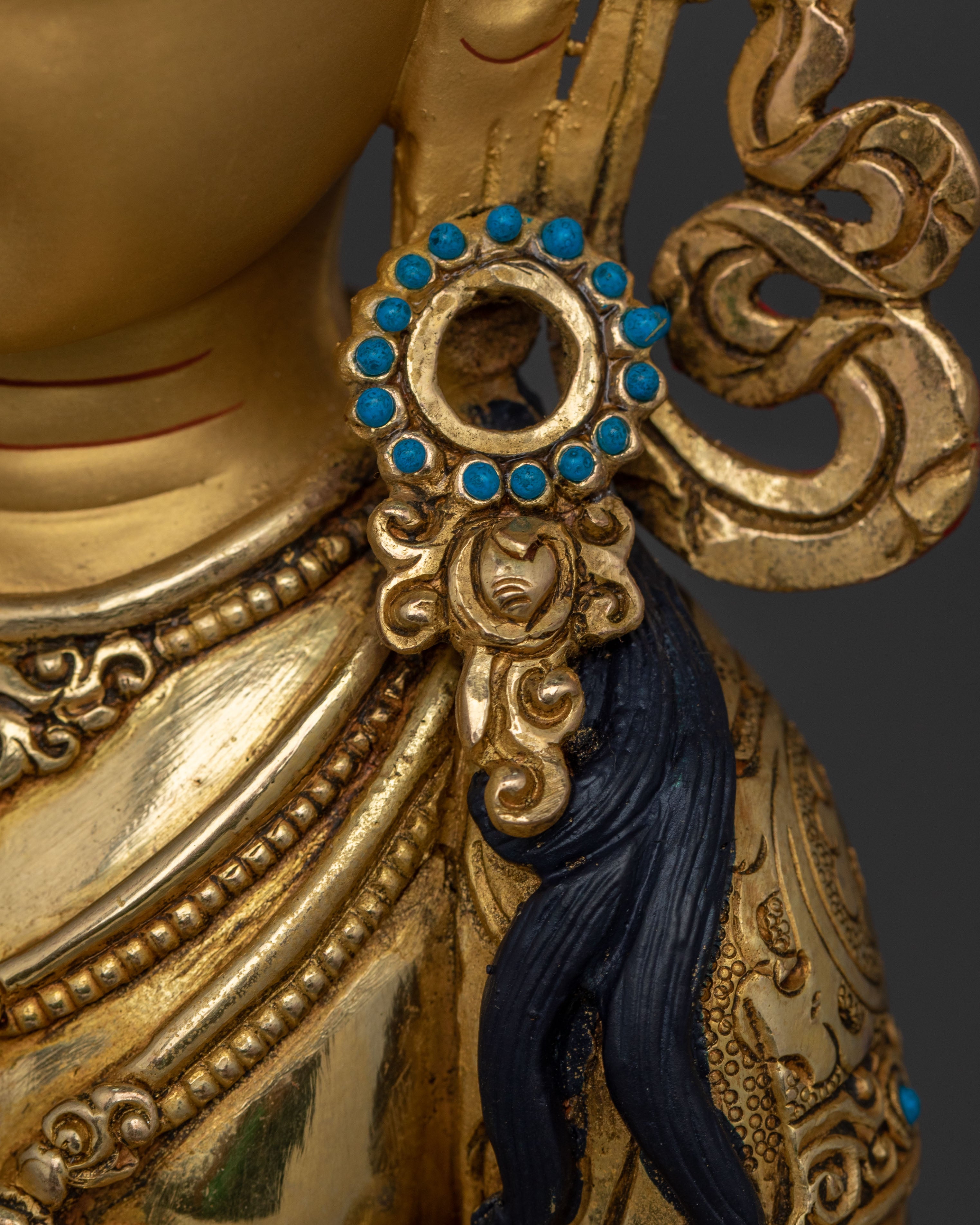 Kshitigarbha Tibetan Sculpture: Bodhisattva of Compassion