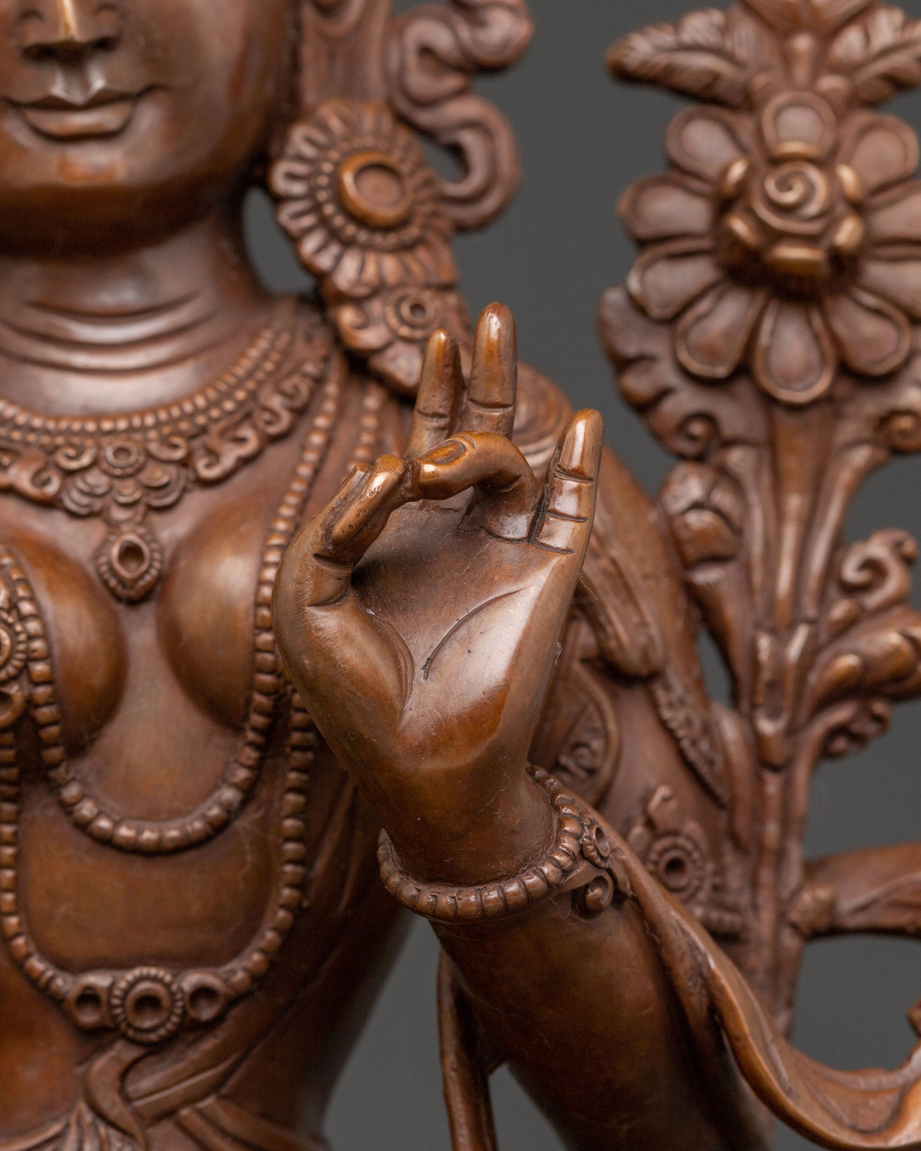Green Tara Sacred Copper Statue – Himalayan Handcraft