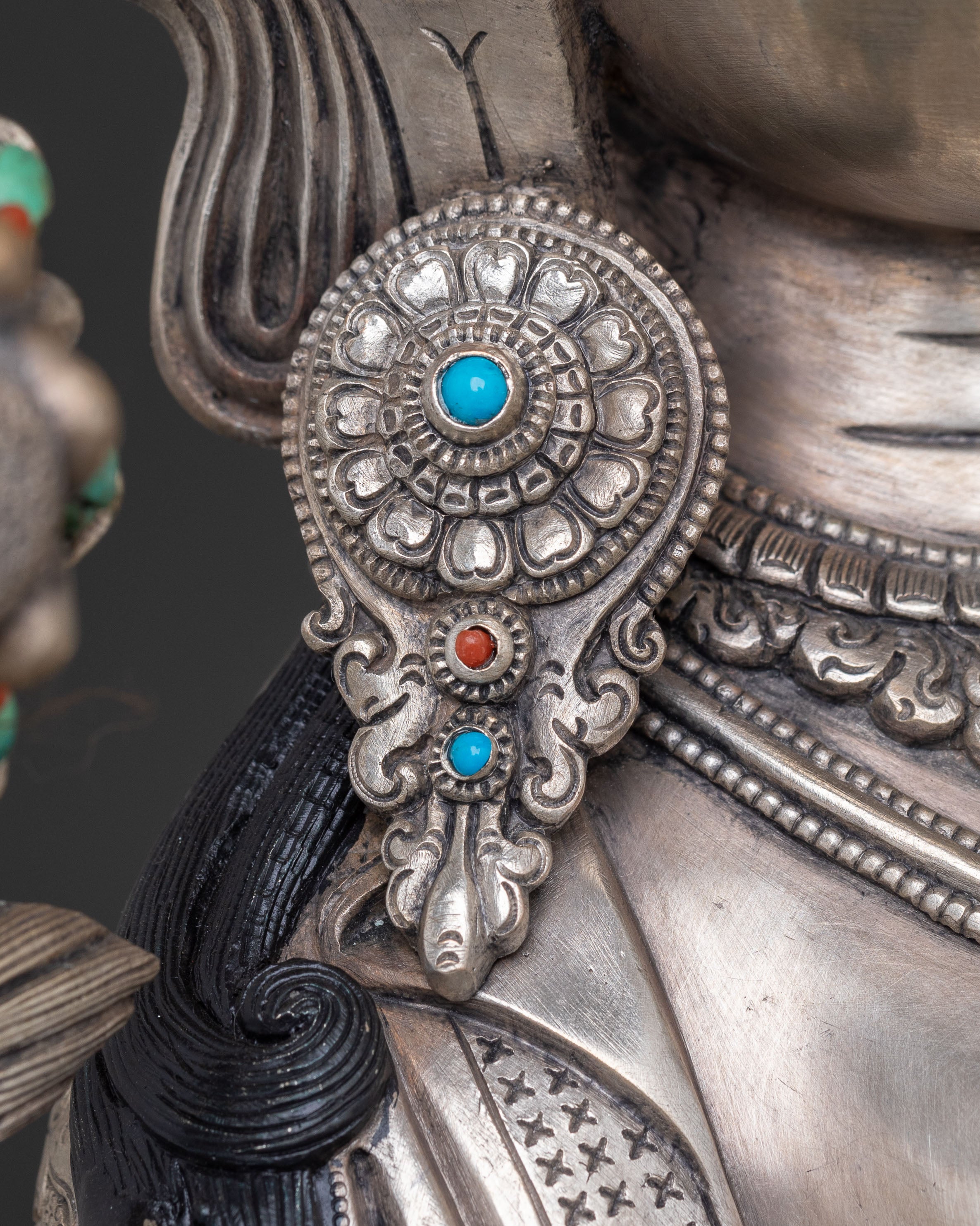 Green Tara Silver Statue | Swift Protector
