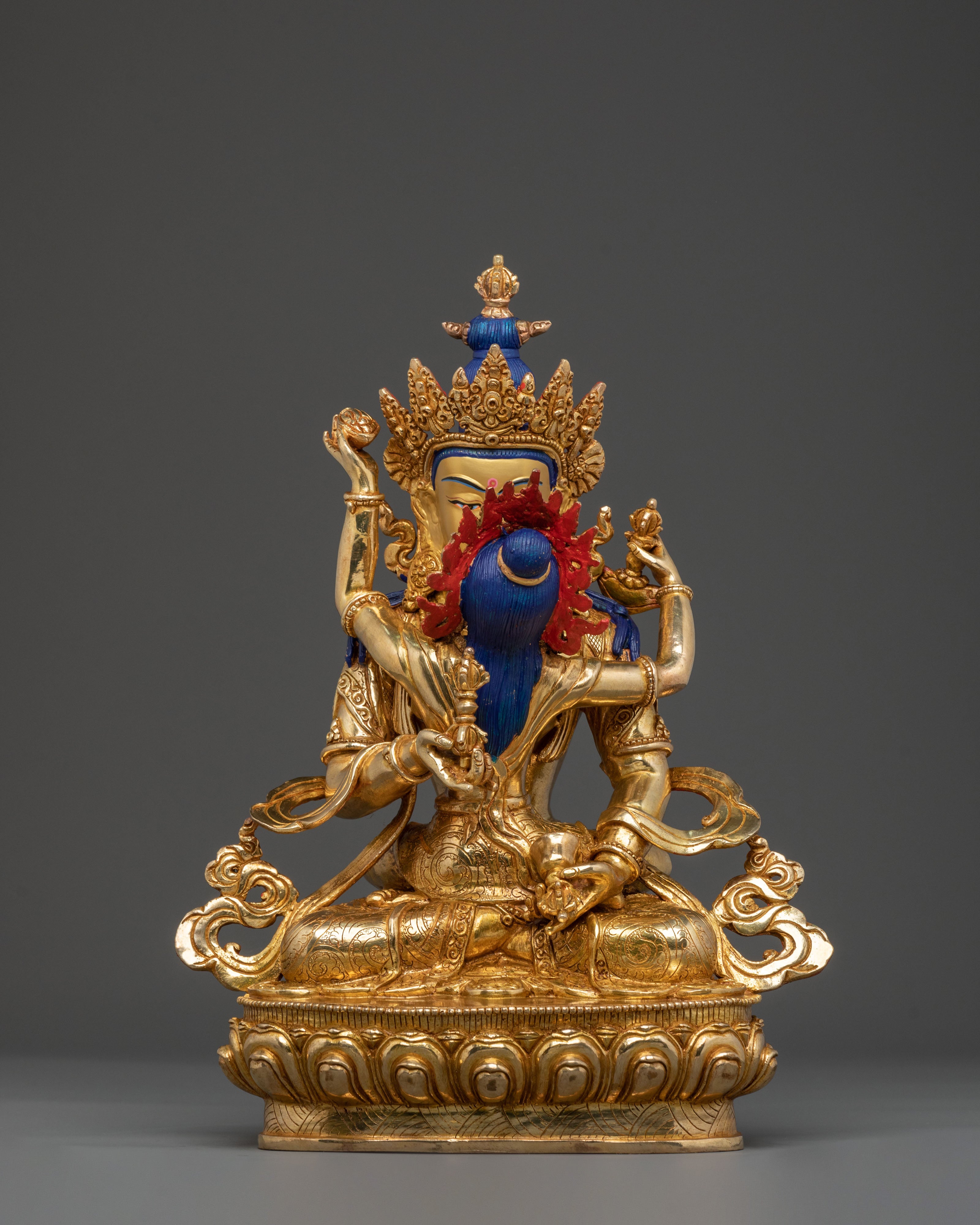 Handmade Statue of Vajrasattva with Vajragarvi | Deities of Purification