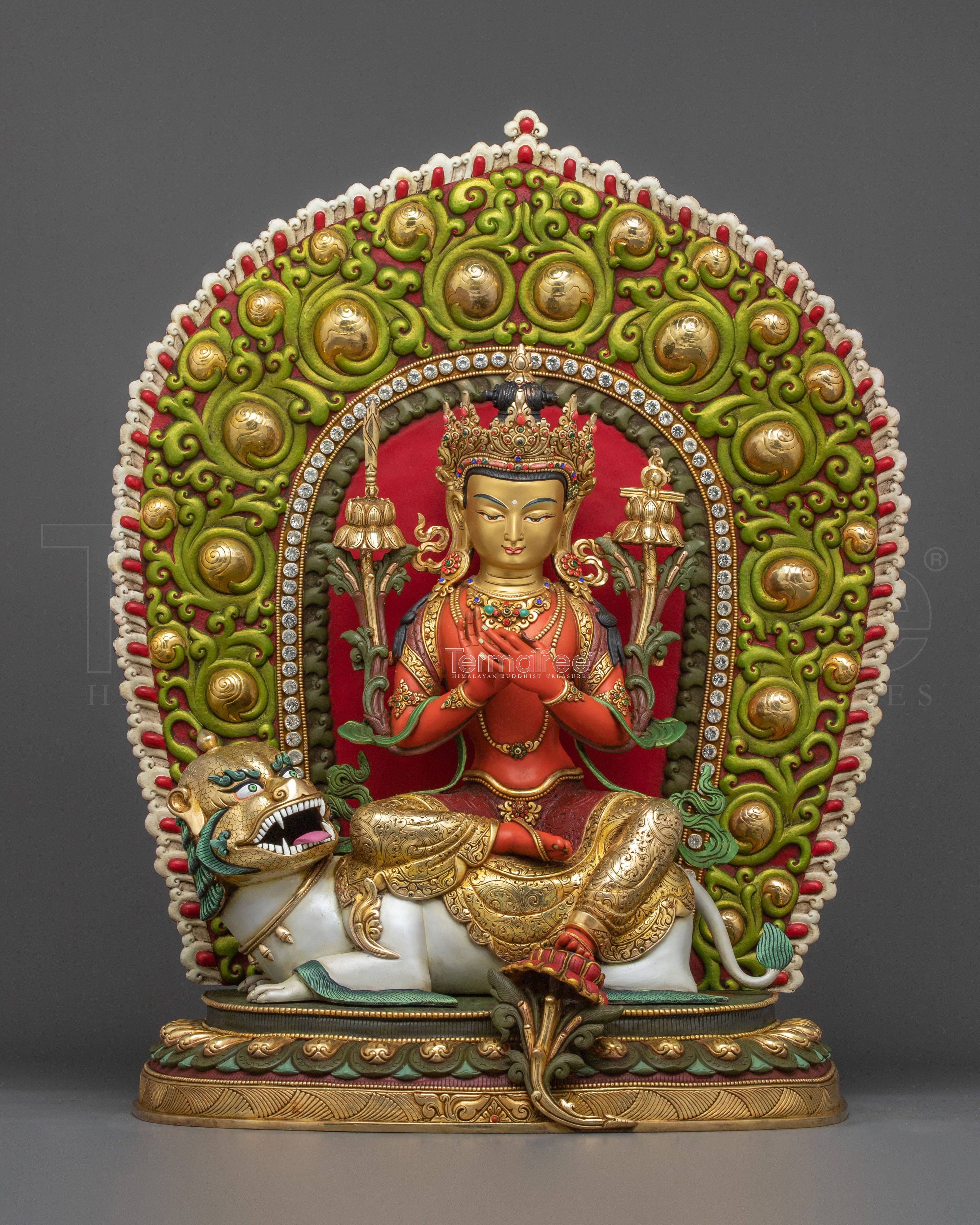 Simhanada Manjushri Statue 