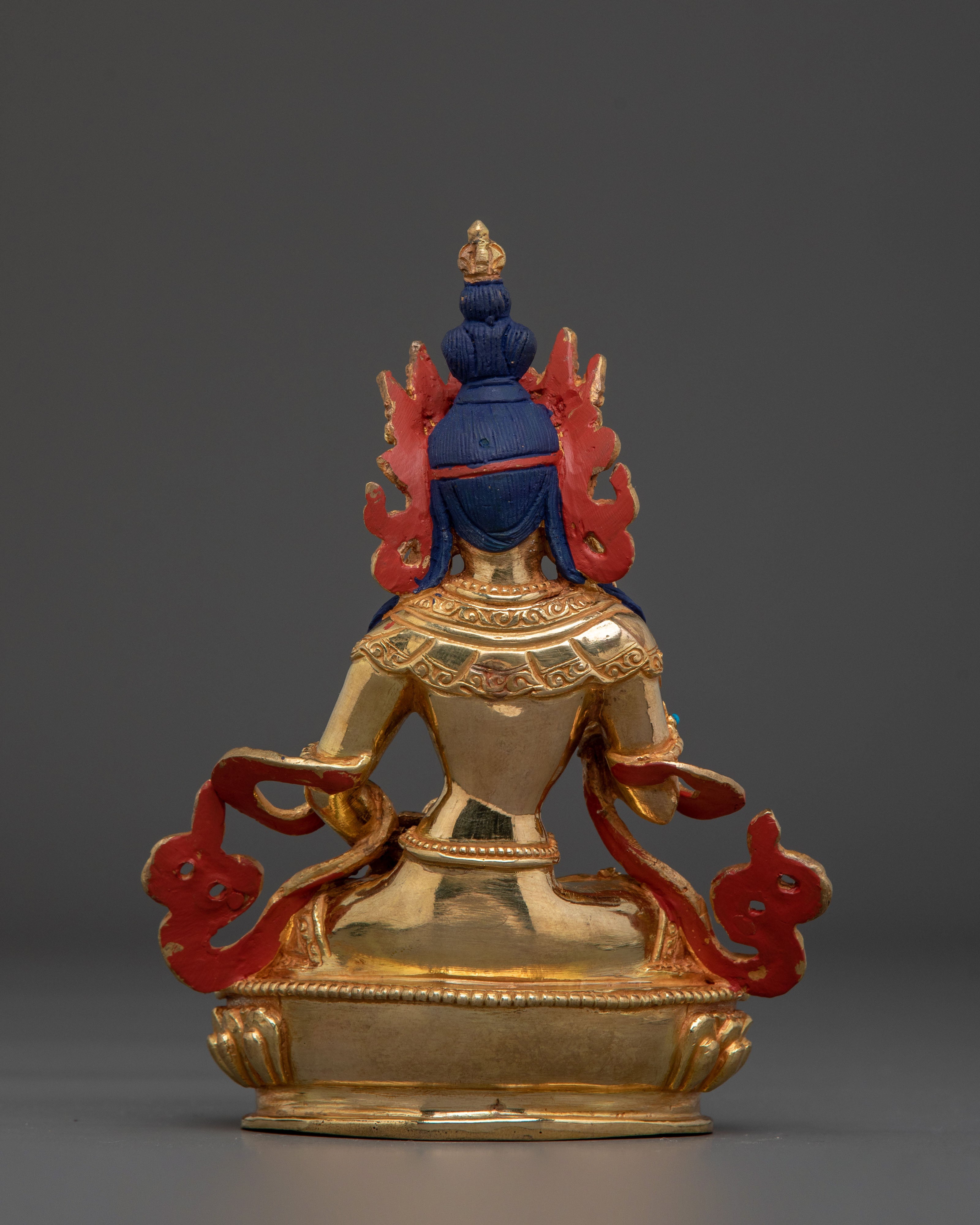 Vajrasattva Traditionally Hand Carved Statue : Altar Decor