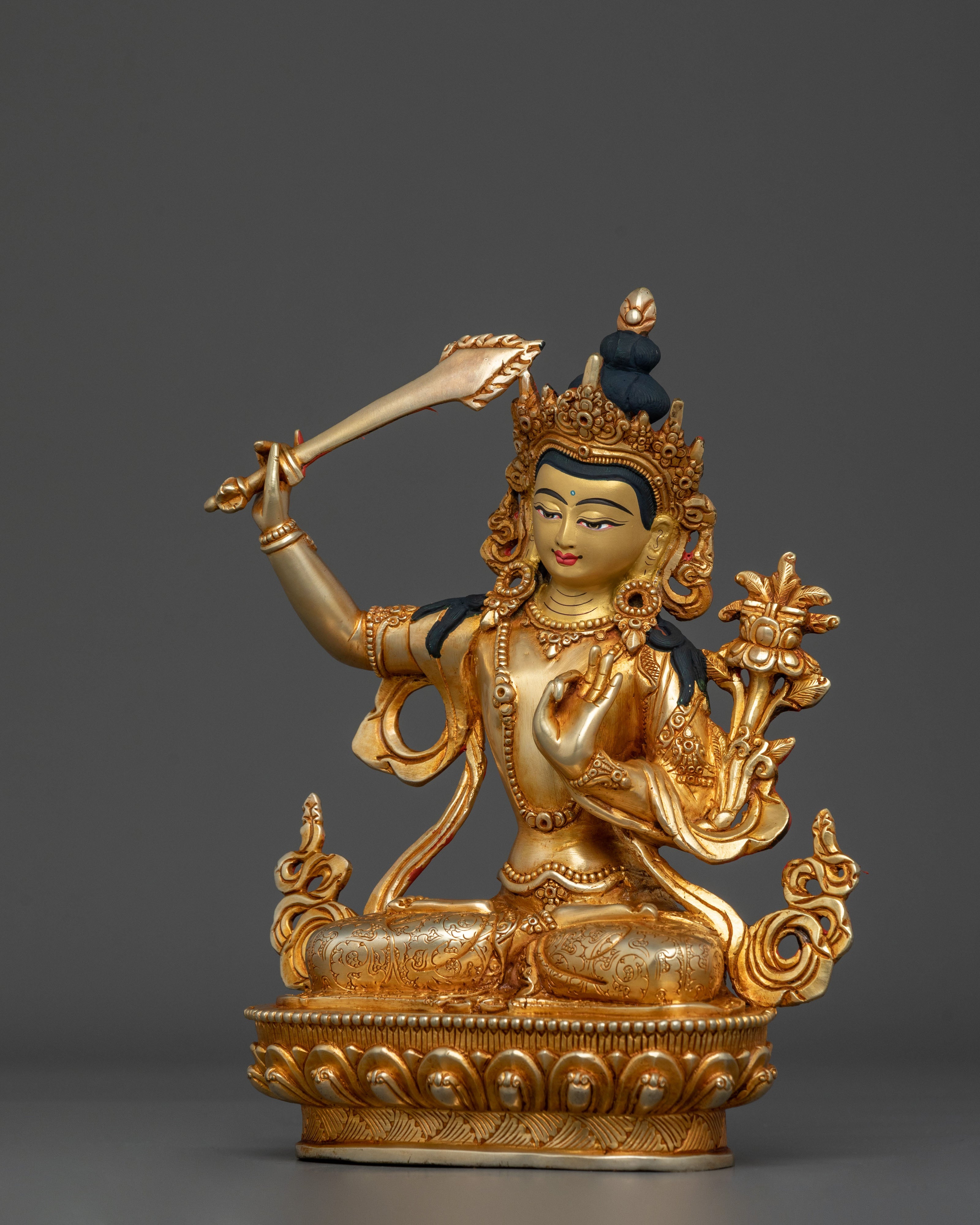 Handmade Manjushri Statue | Sacred Bodhisattva
