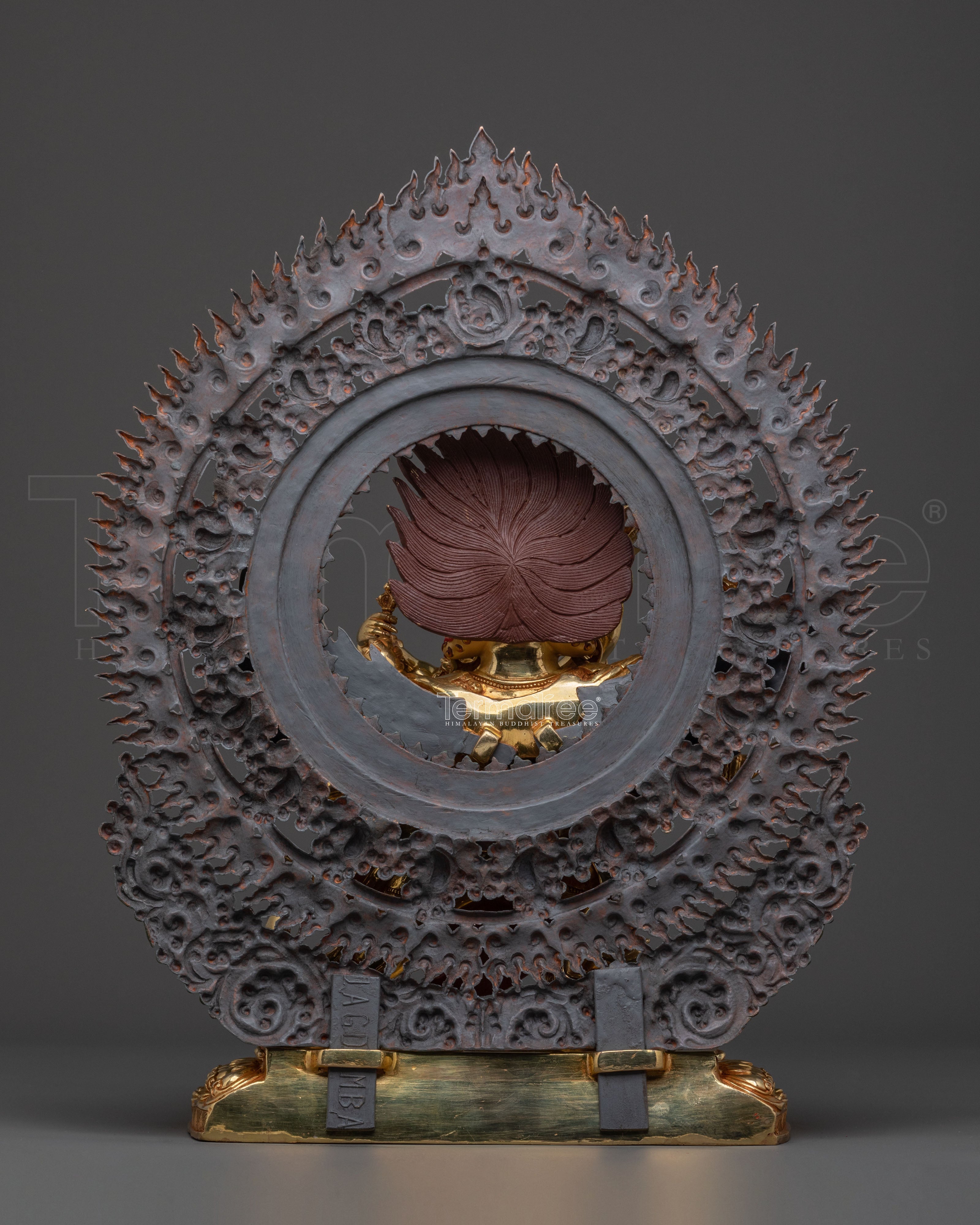 Vajrakilaya: 24K Gold Gilded Sacred Protector Statue