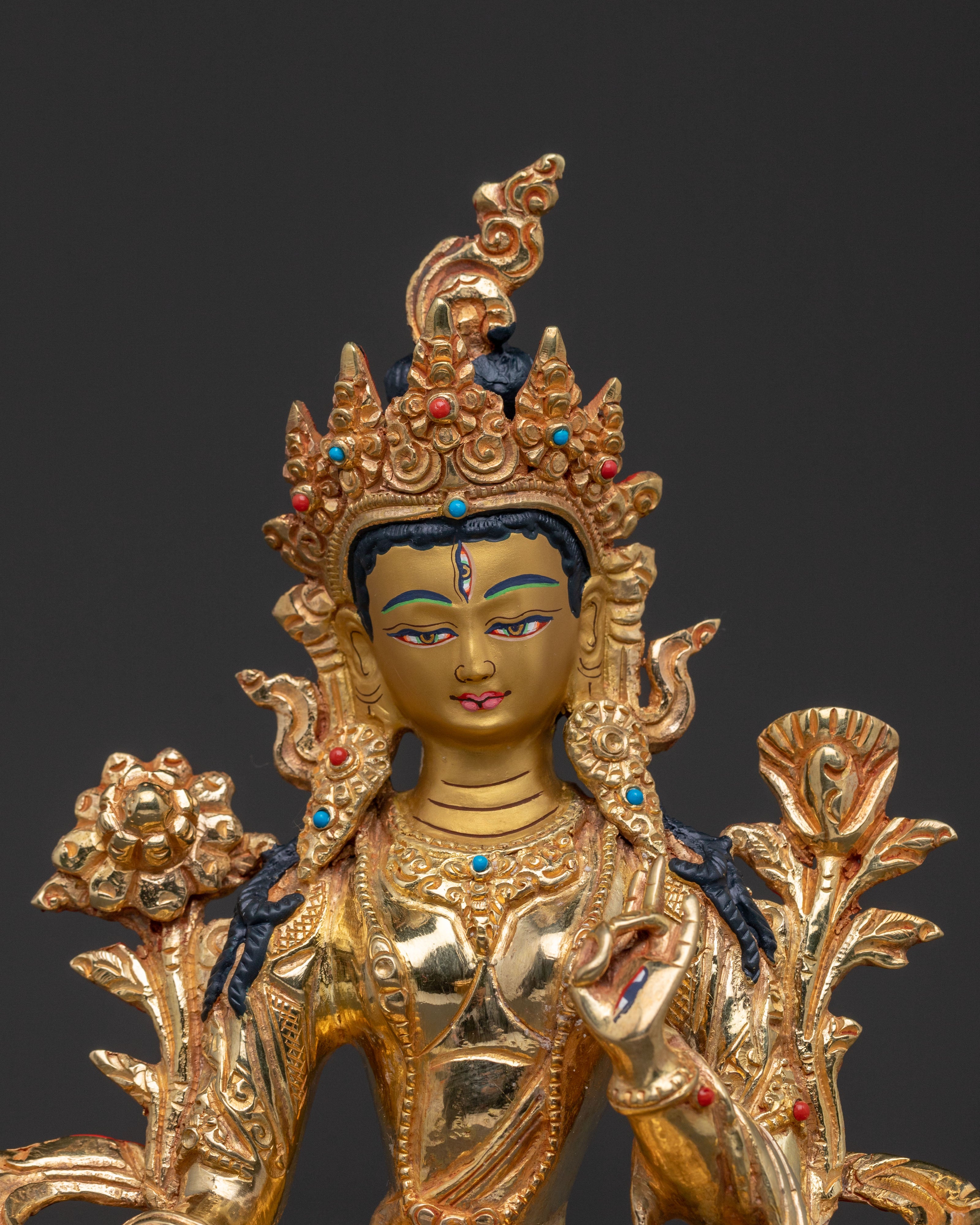 White Tara Spiritual Altar Statue: Divine Figure