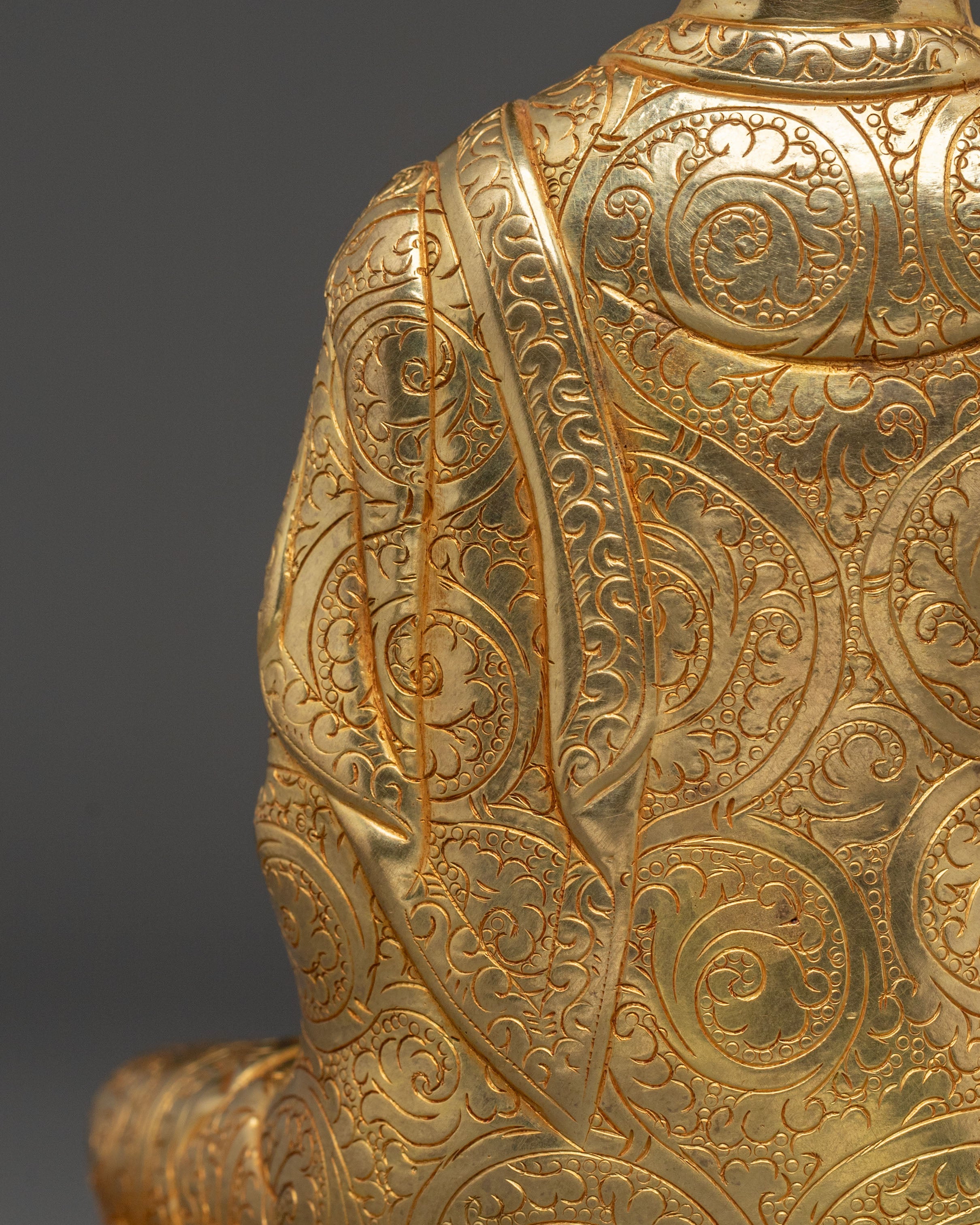 Amitabha Buddha 24K Gold Gilded Statue: Sacred Artistry