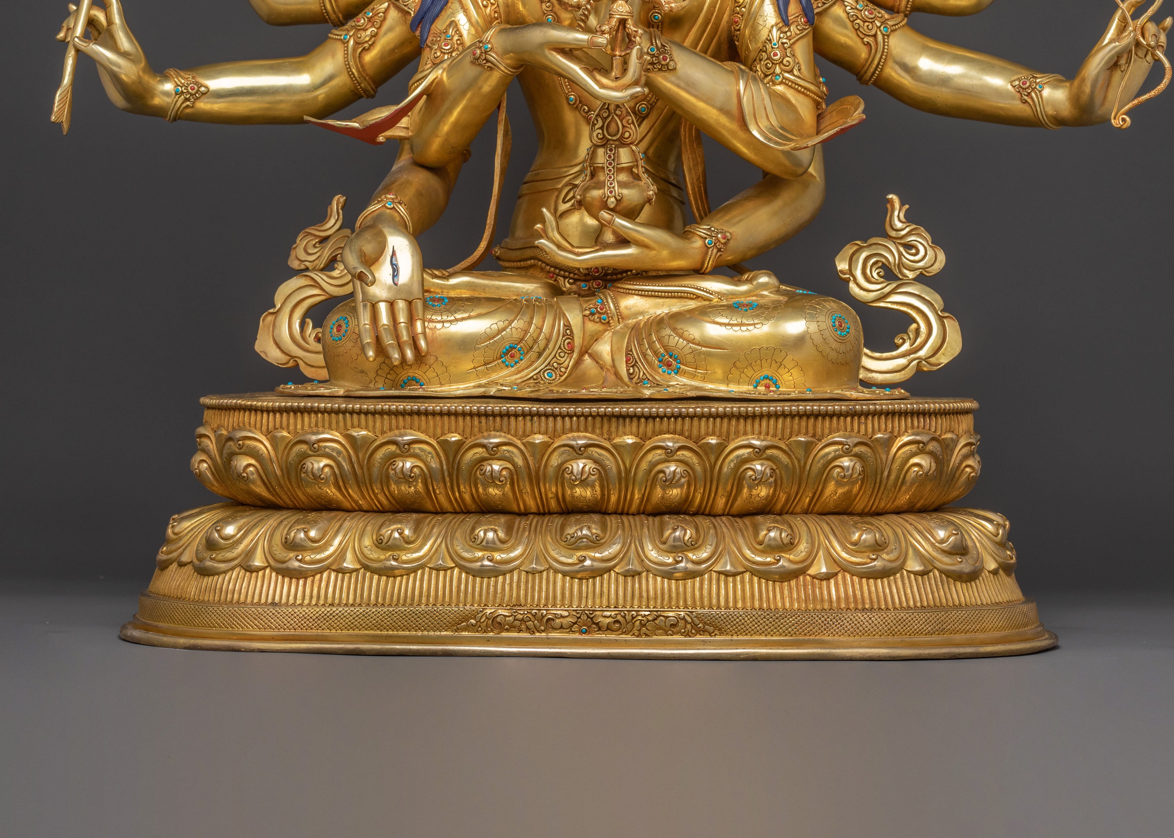 Handcrafted Namgyalma Sacred Statue – 24K Gold Gilded Masterpiece