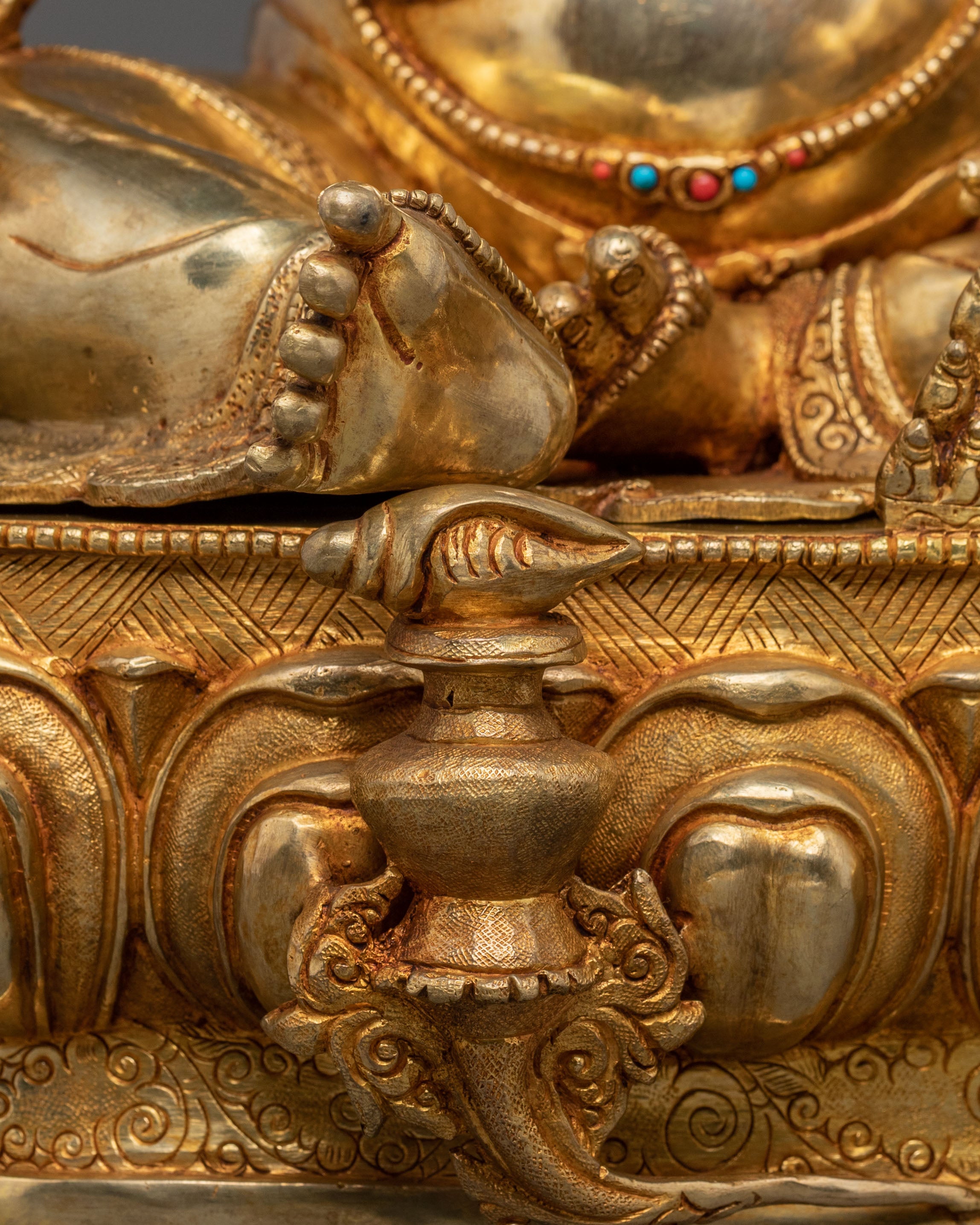 Dzambhala Statue of Sacred Wealth | Buddhist Wealth Deity Sculpture