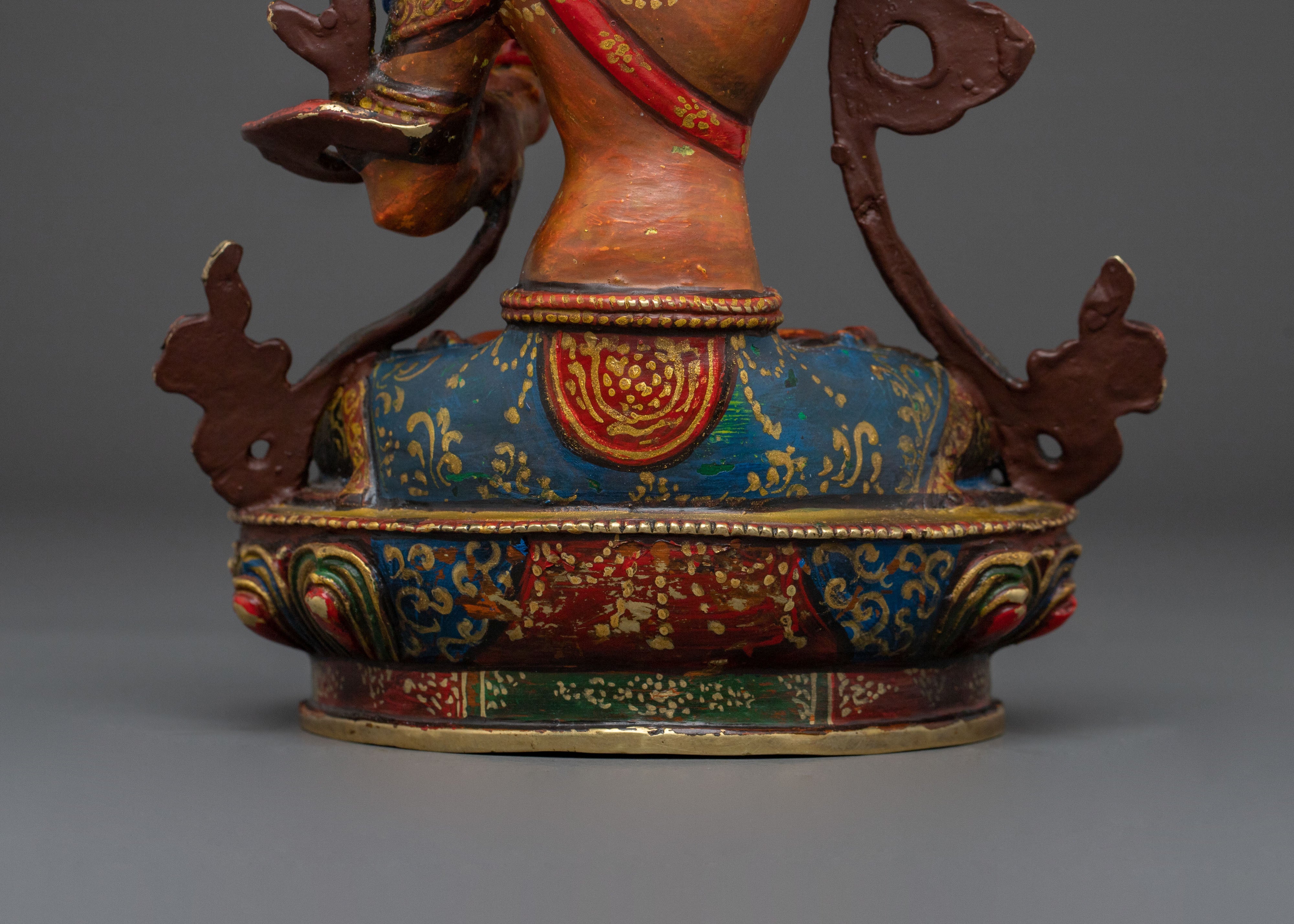 Manjushri 24K Gold Gilded Statue | Home Decor