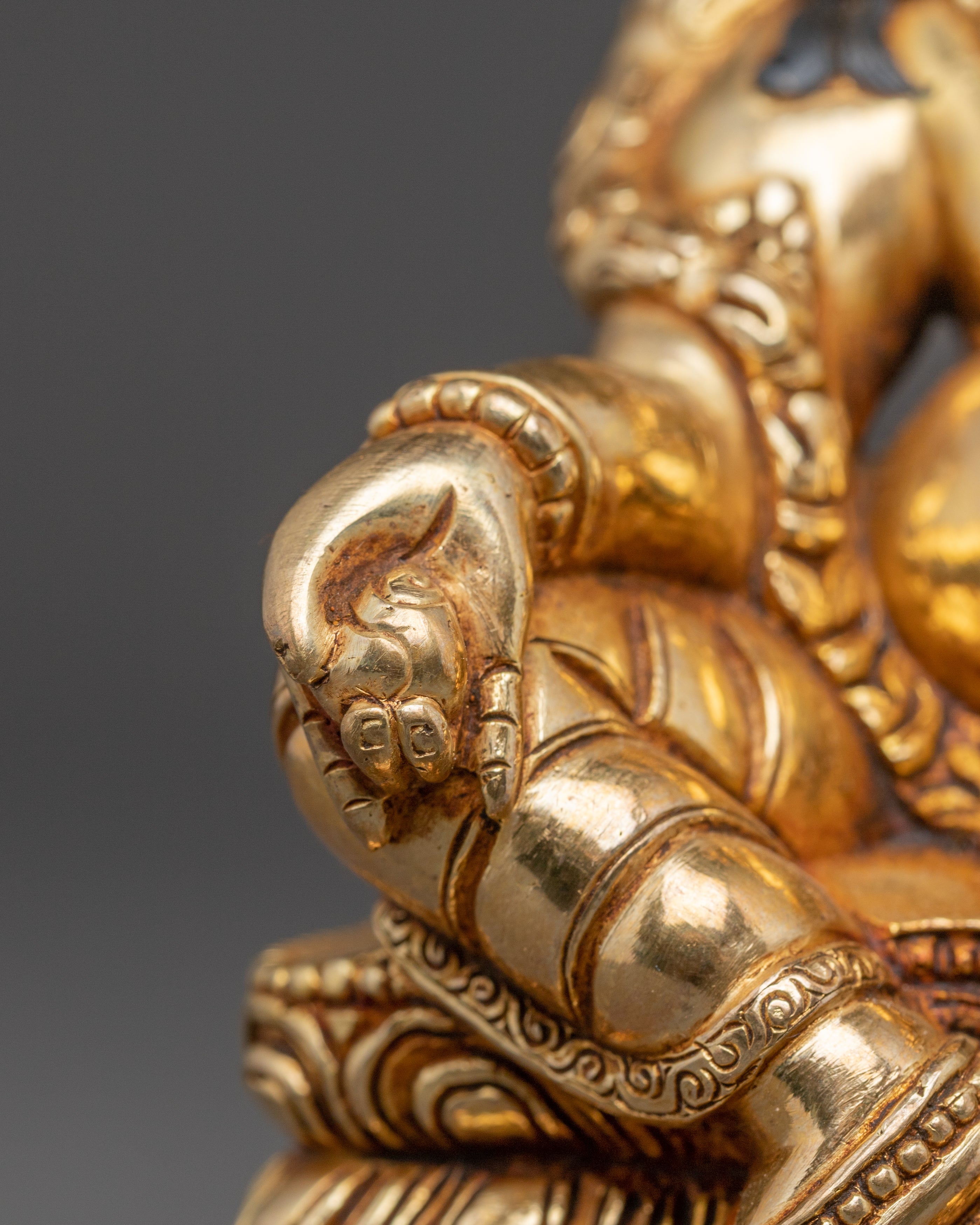 Golden Dzambhala Statue for Spiritual Blessings | God of Wealth