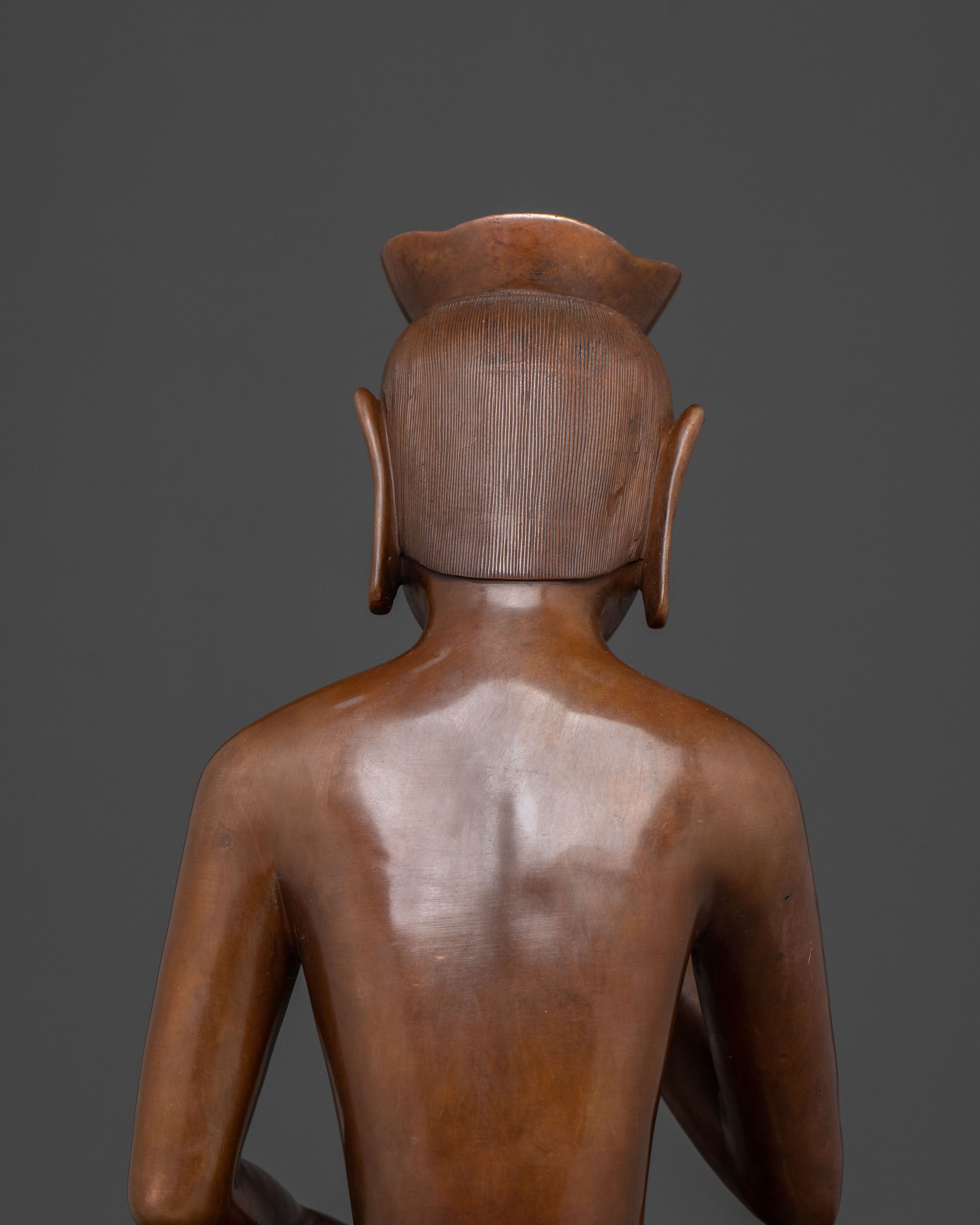 Maitreya Buddha Statue | Oxidized Copper Buddhist Sculpture