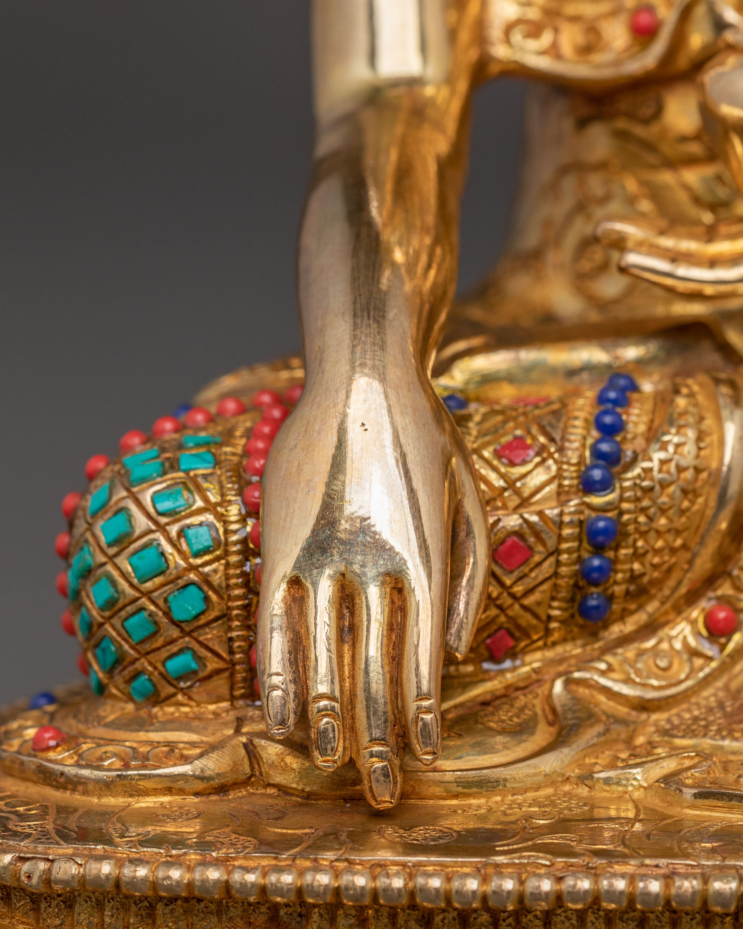 Radiating Compassion Shakyamuni Buddha Statue - Hand-Gilded Copper Statue