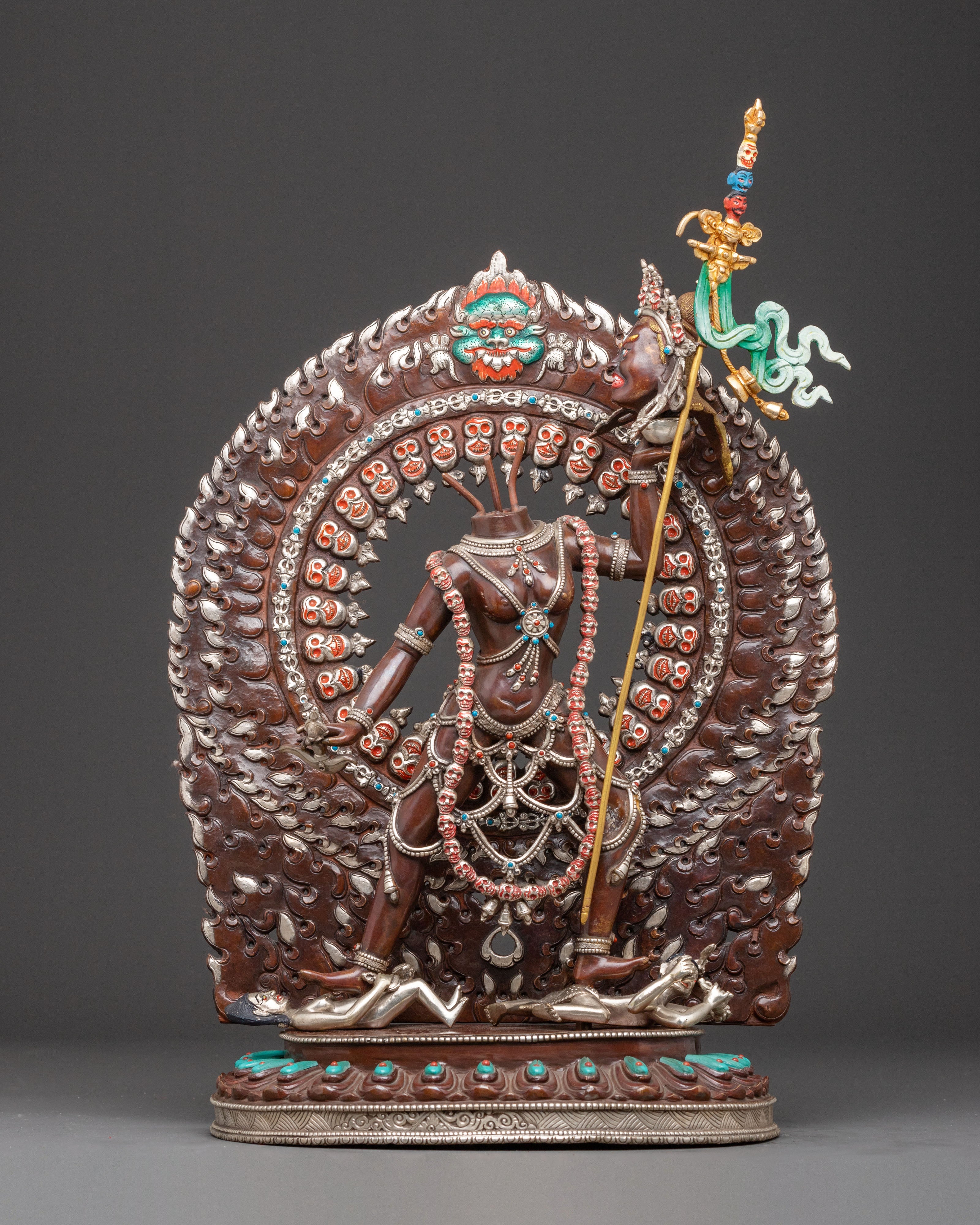 Handcrafted Goddess Vajrayogini Copper Statue 