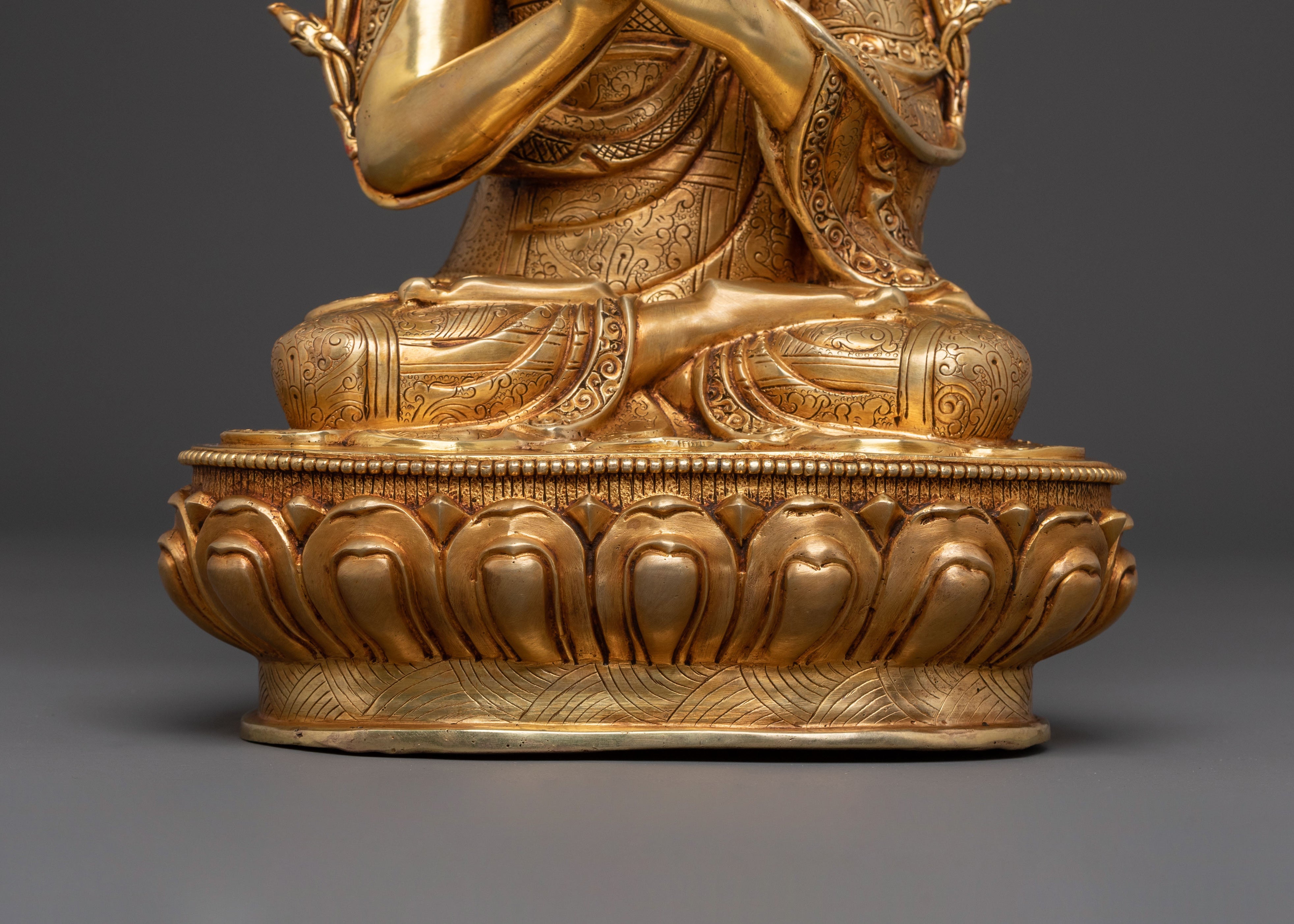 Tsongkhapa Sacred Statue with Disciples | Spiritual Icons