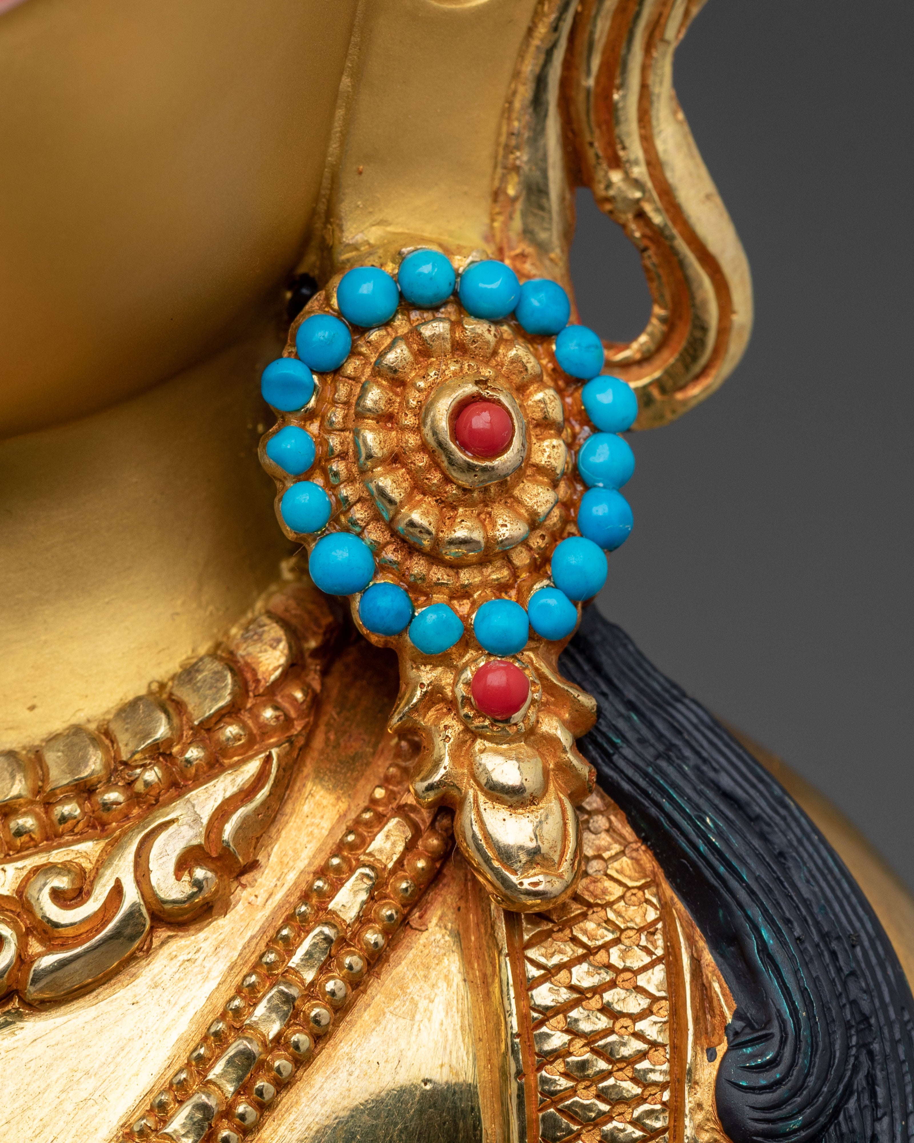 Amitayus Buddha Statue | 24K Gold Gilded Figurine
