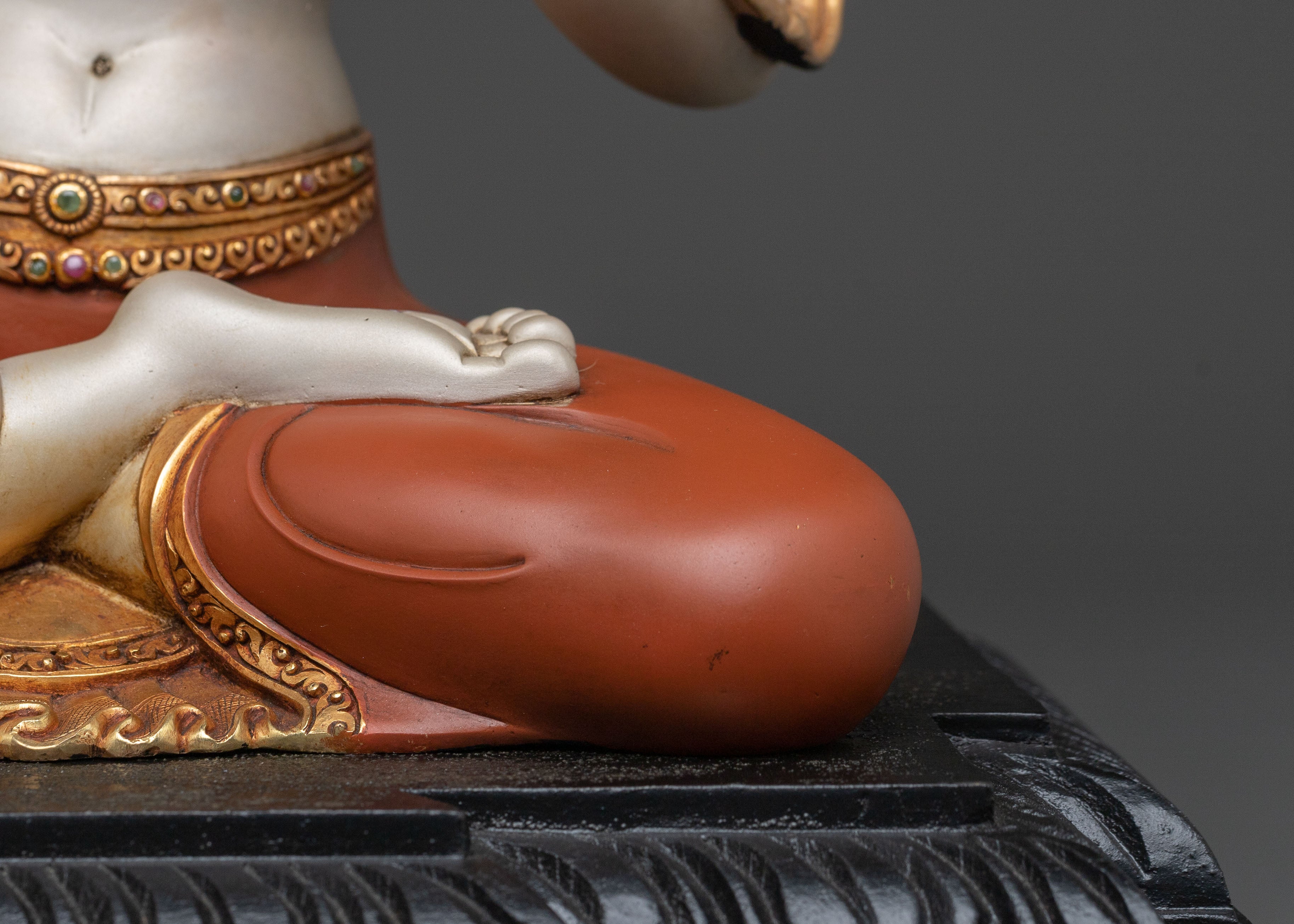 White Tara: Radiant 24K Gold Gilded Sculpture