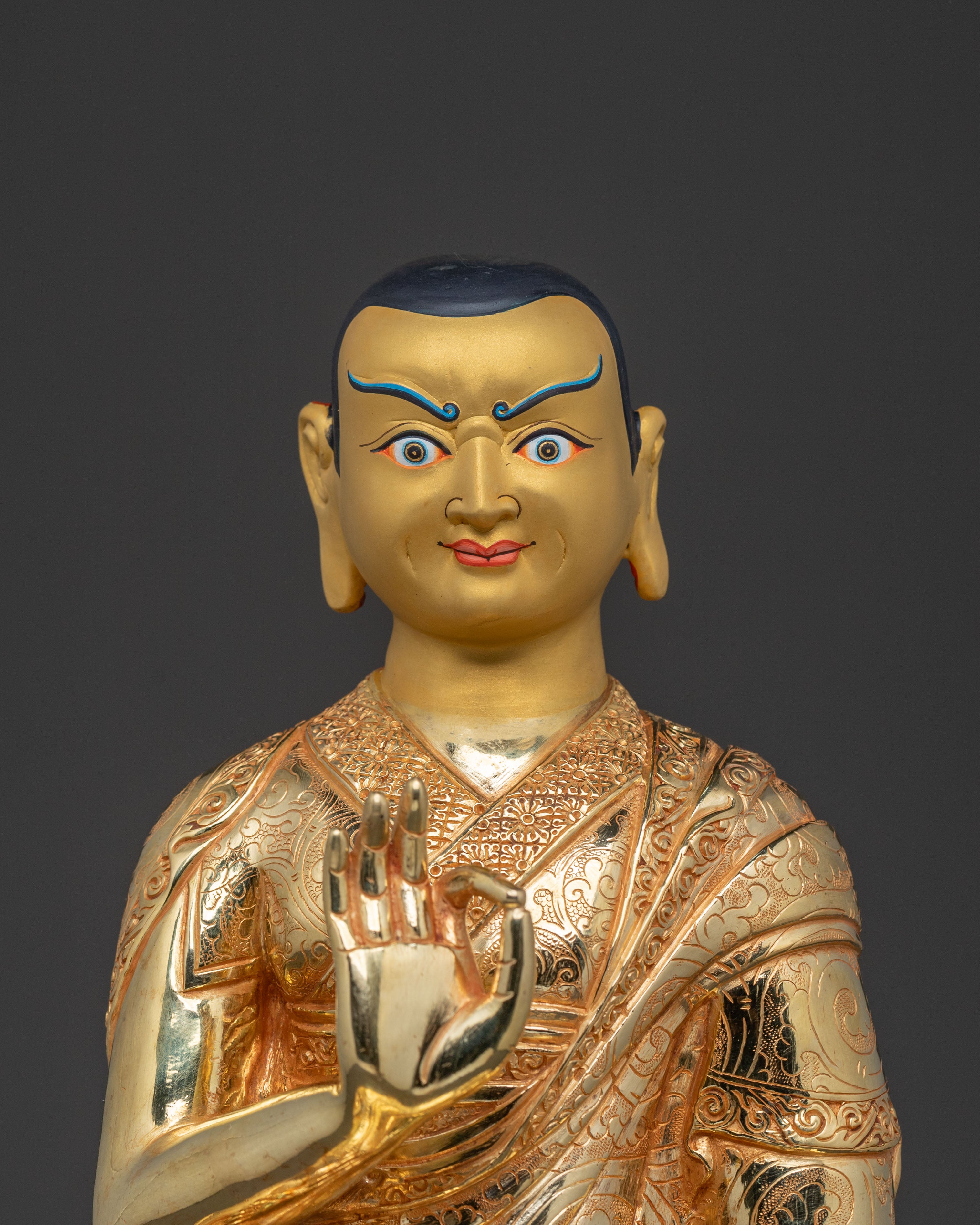 Disciples of Tsongkhapa Lineage Statue | 24k Gold Glided