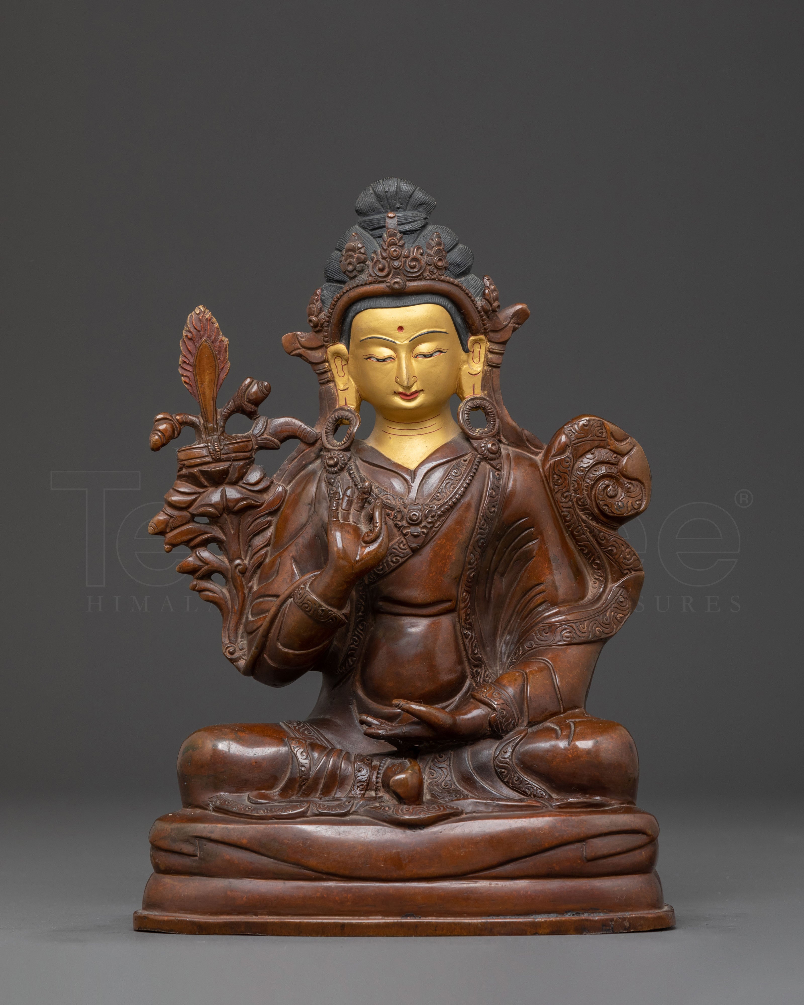 Tibetan Bodhisattva Statue – Oxidized Copper Masterpiece