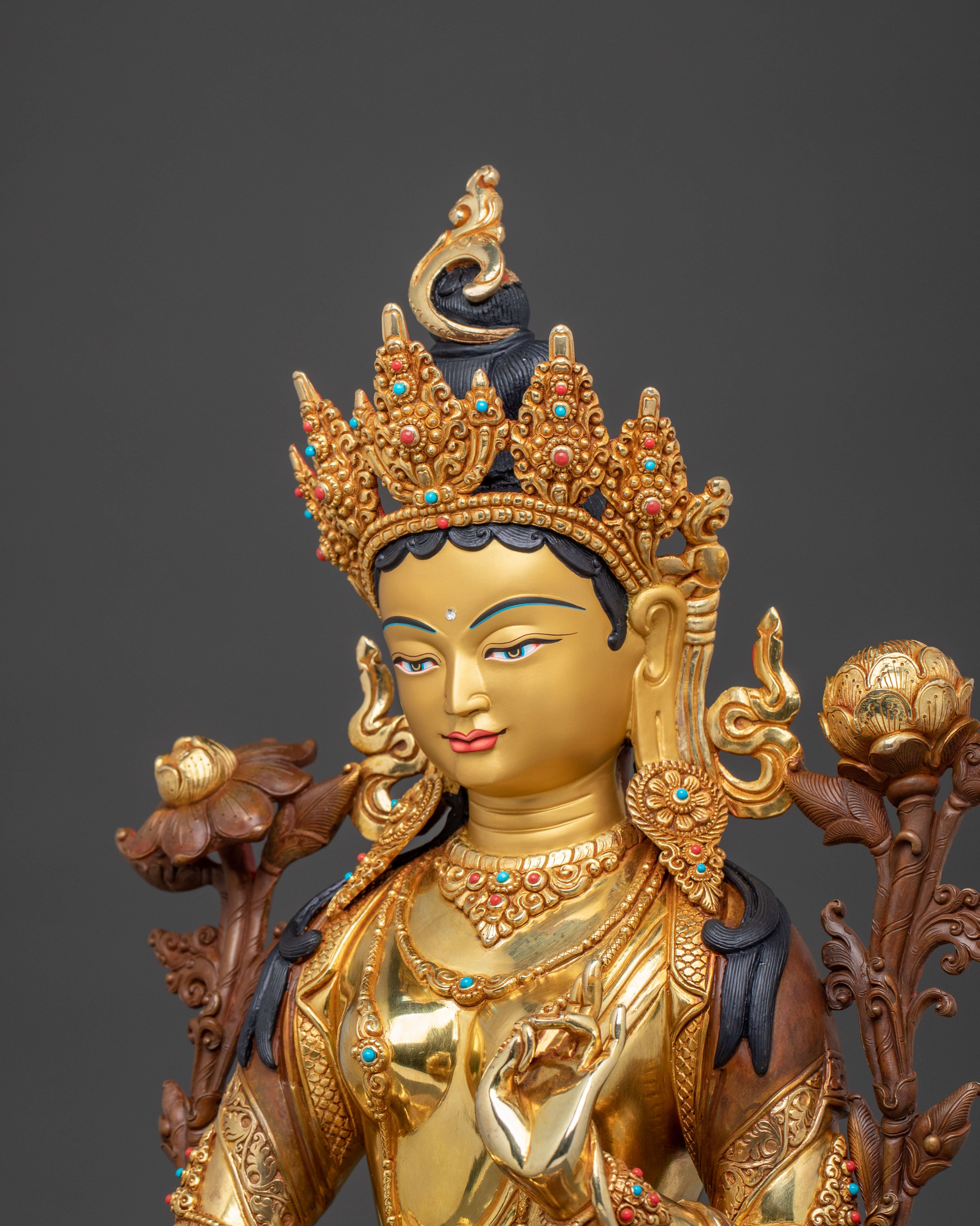 Green Tara Blessing Statue | Prosperity Figure